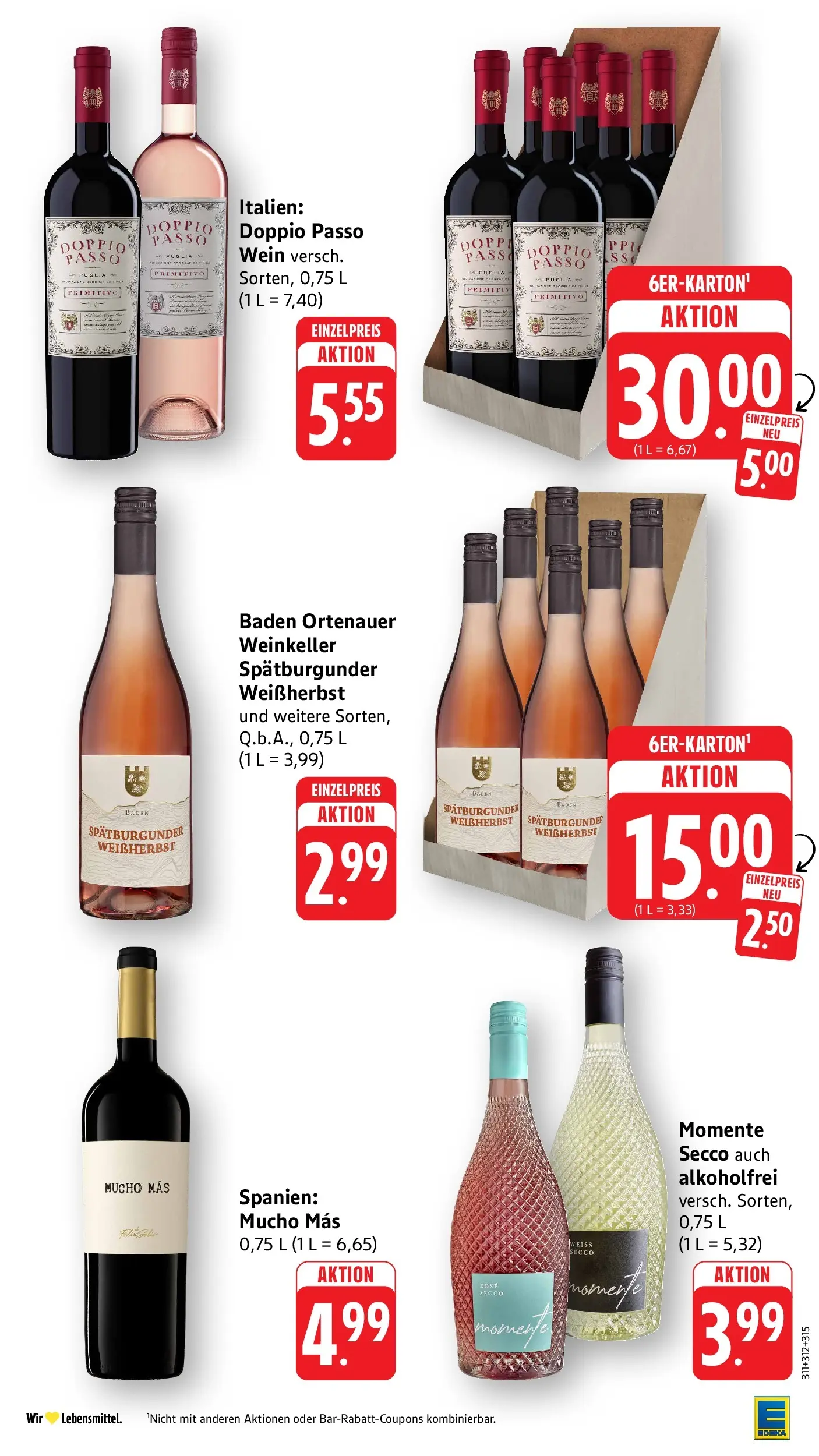E center Prospekt Singen	 (ab 04.05.2026) zum Blättern | Seite: 46 | Produkte: Doppio Passo, Wein