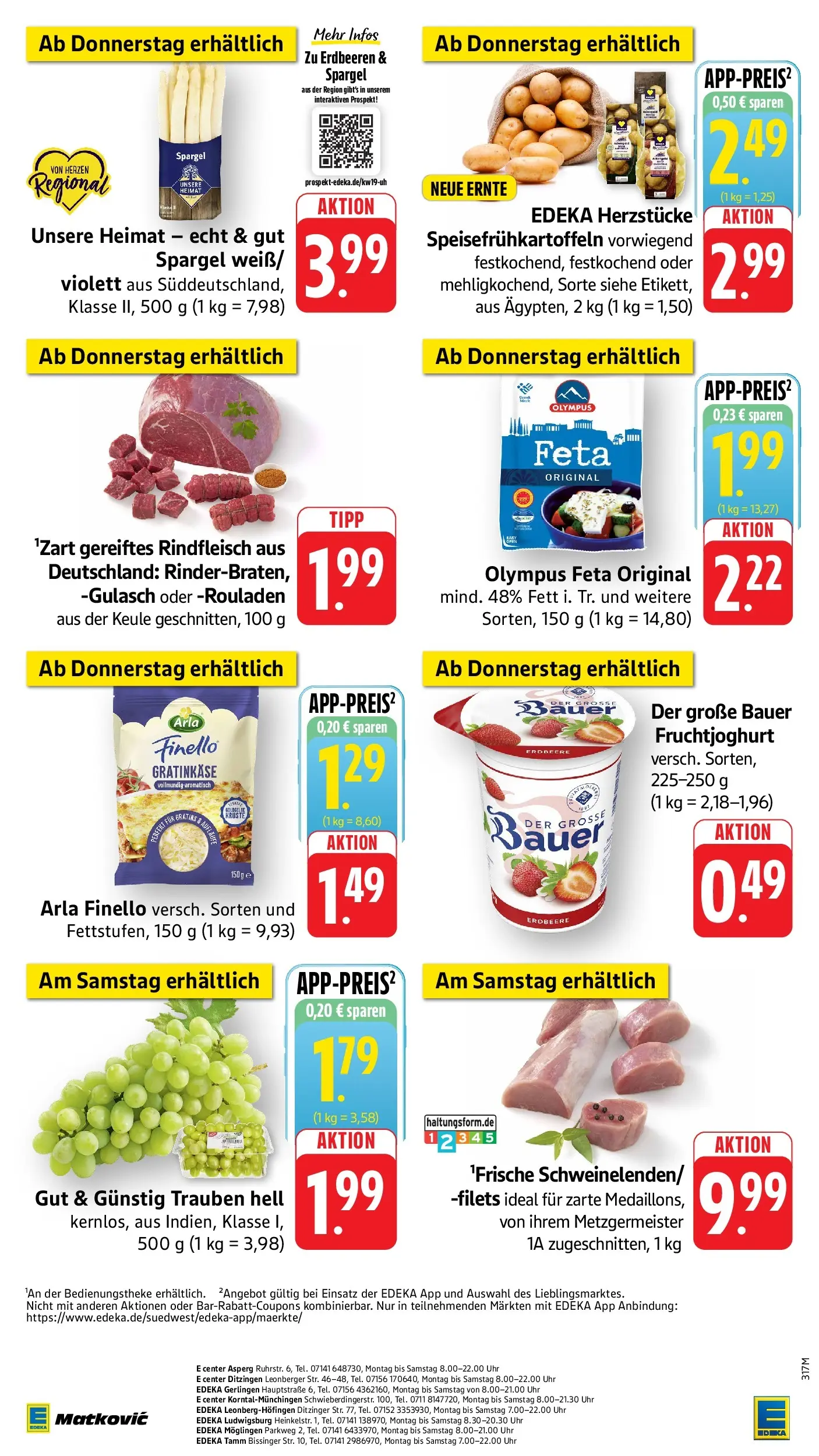 E center Prospekt Ditzingen	 (ab 04.05.2026) zum Blättern | Seite: 54 | Produkte: Spargel, Fruchtjoghurt, Gulasch, Uhr