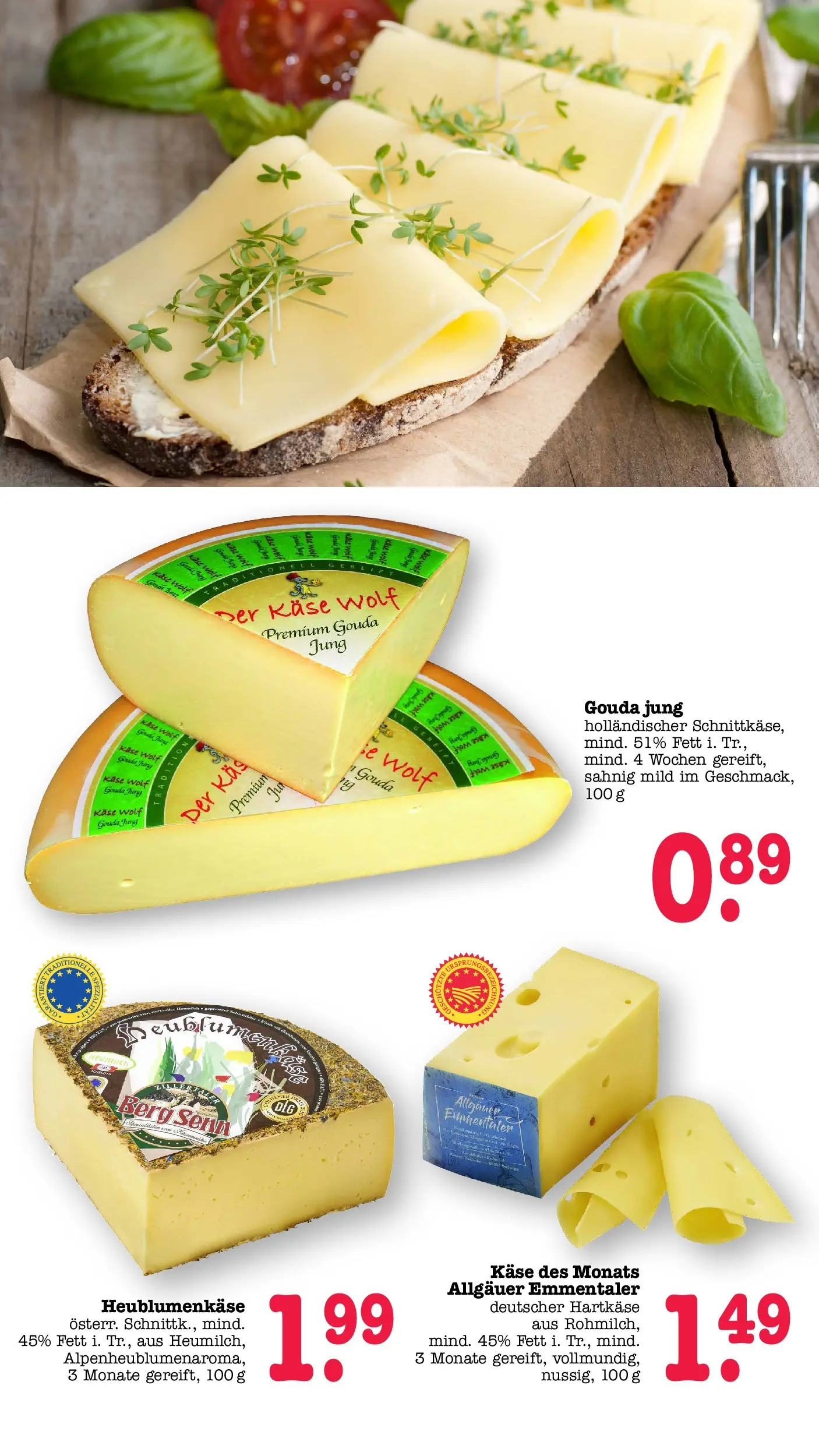 E center Prospekt Mainz-Weisenau	 (ab 03.05.2026) zum Blättern | Seite: 18 | Produkte: Käse, Gouda