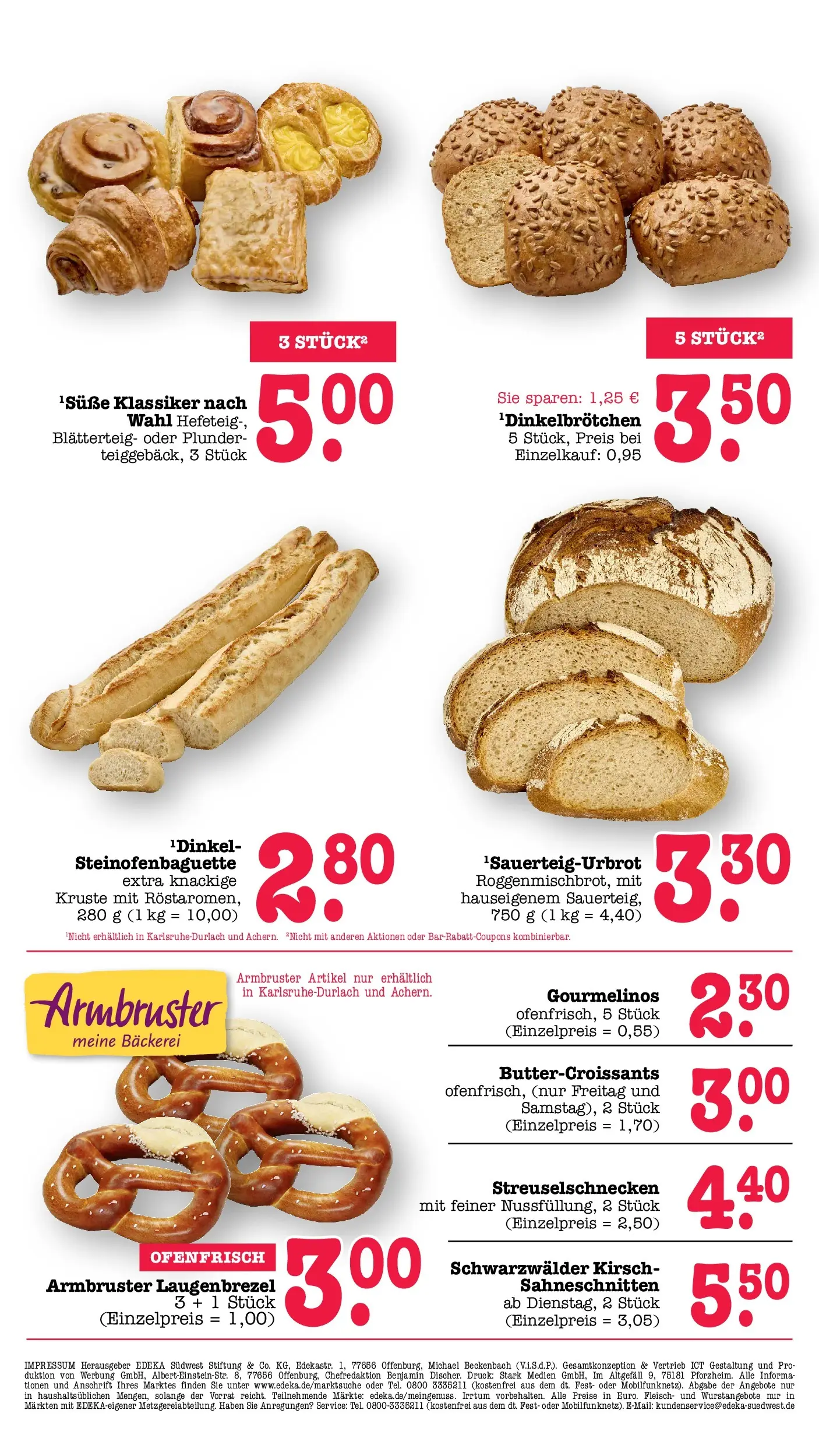 E center Prospekt Kuppenheim-Oberndorf	 (ab 04.05.2026) zum Blättern | Seite: 22 | Produkte: Bäckerei, Fleisch