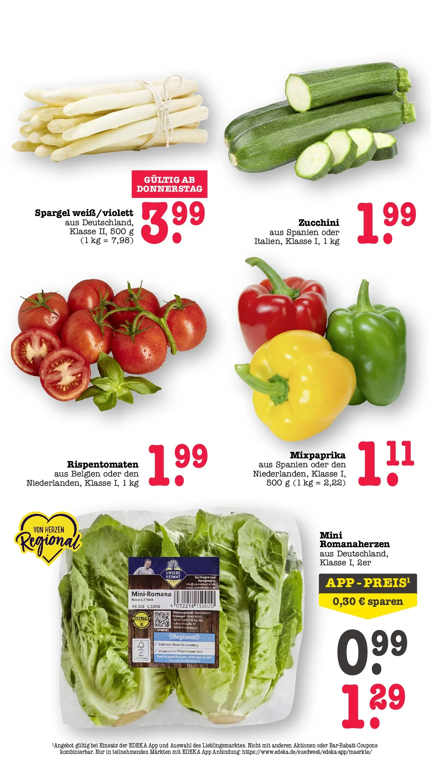 E center Prospekt Mainz-Weisenau	 (ab 03.05.2026) zum Blättern | Seite: 31 | Produkte: Spargel, Zucchini, Salat