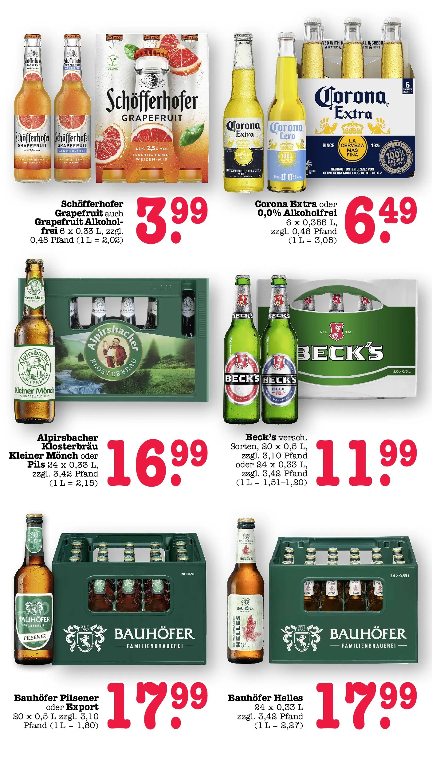 E center Prospekt Kuppenheim-Oberndorf	 (ab 04.05.2026) zum Blättern | Seite: 50 | Produkte: Pils, Grapefruit