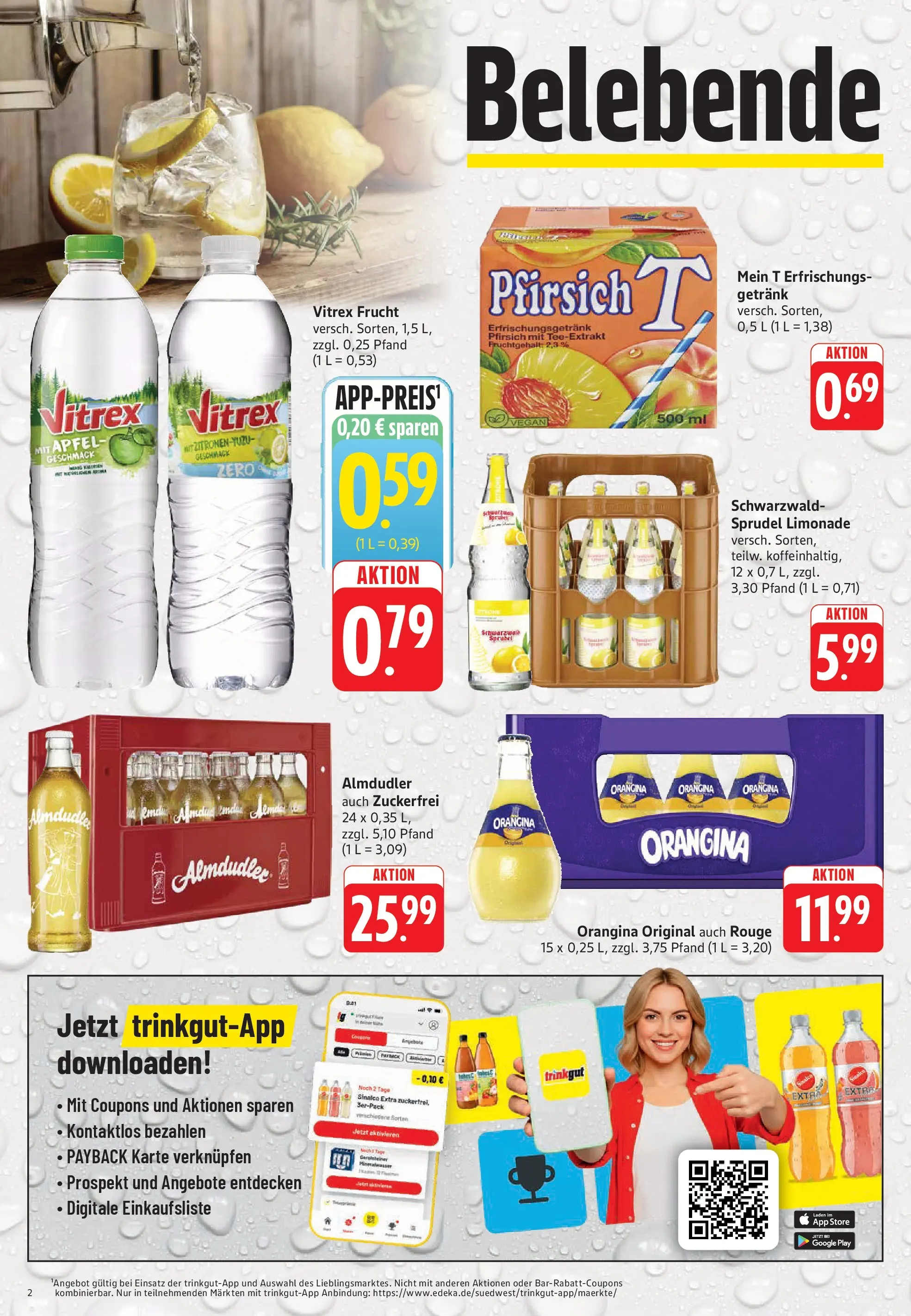 Trinkgut Prospekt Dossenheim	 (ab 03.05.2026) » Angebote online | Seite: 2 | Produkte: Äpfel, Limonade, Rouge, Pfirsich