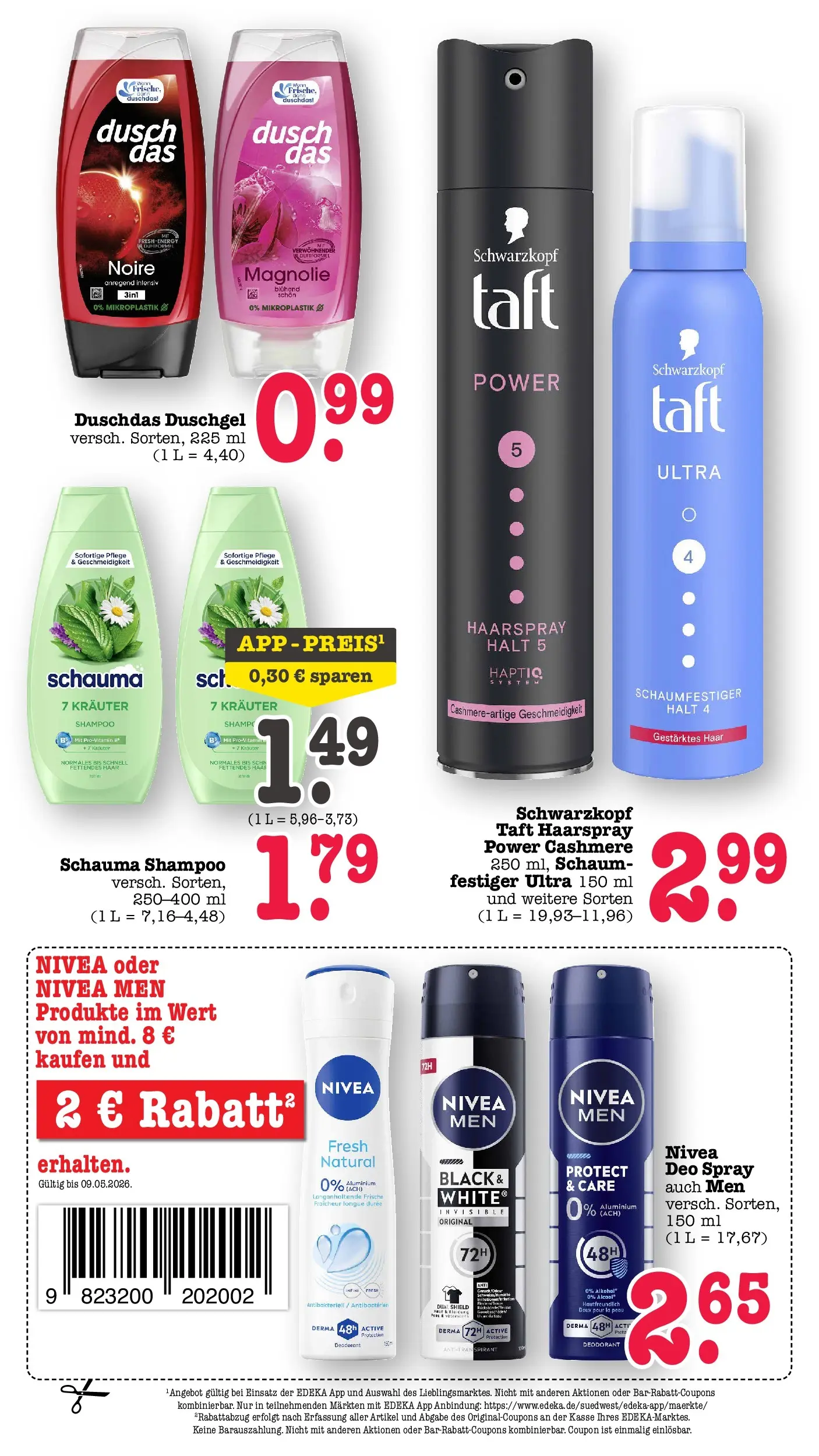 E center Prospekt Mainz-Weisenau	 (ab 03.05.2026) zum Blättern | Seite: 61 | Produkte: Energy, Shampoo, Haarspray, Deodorant
