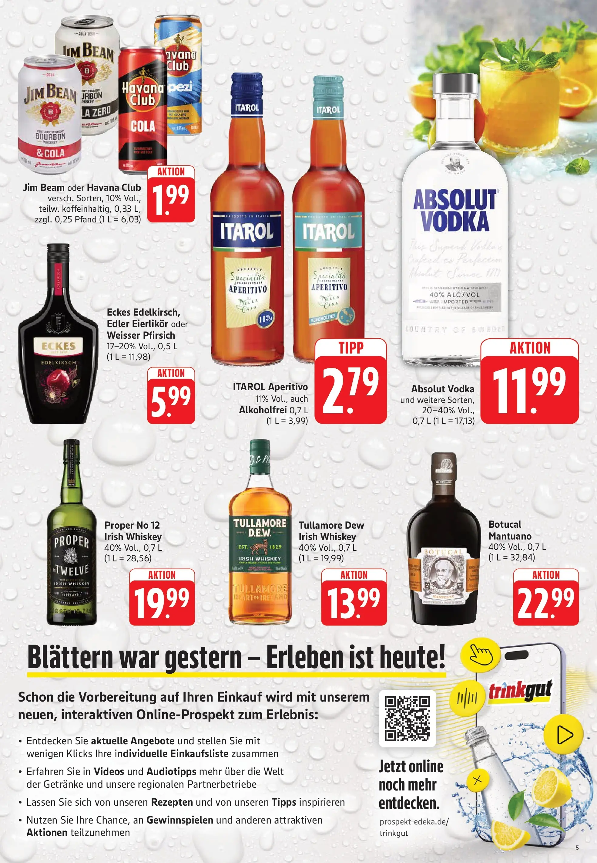 Trinkgut Prospekt Dossenheim	 (ab 03.05.2026) » Angebote online | Seite: 5 | Produkte: Havana club, Pfirsich, Vodka, Whiskey