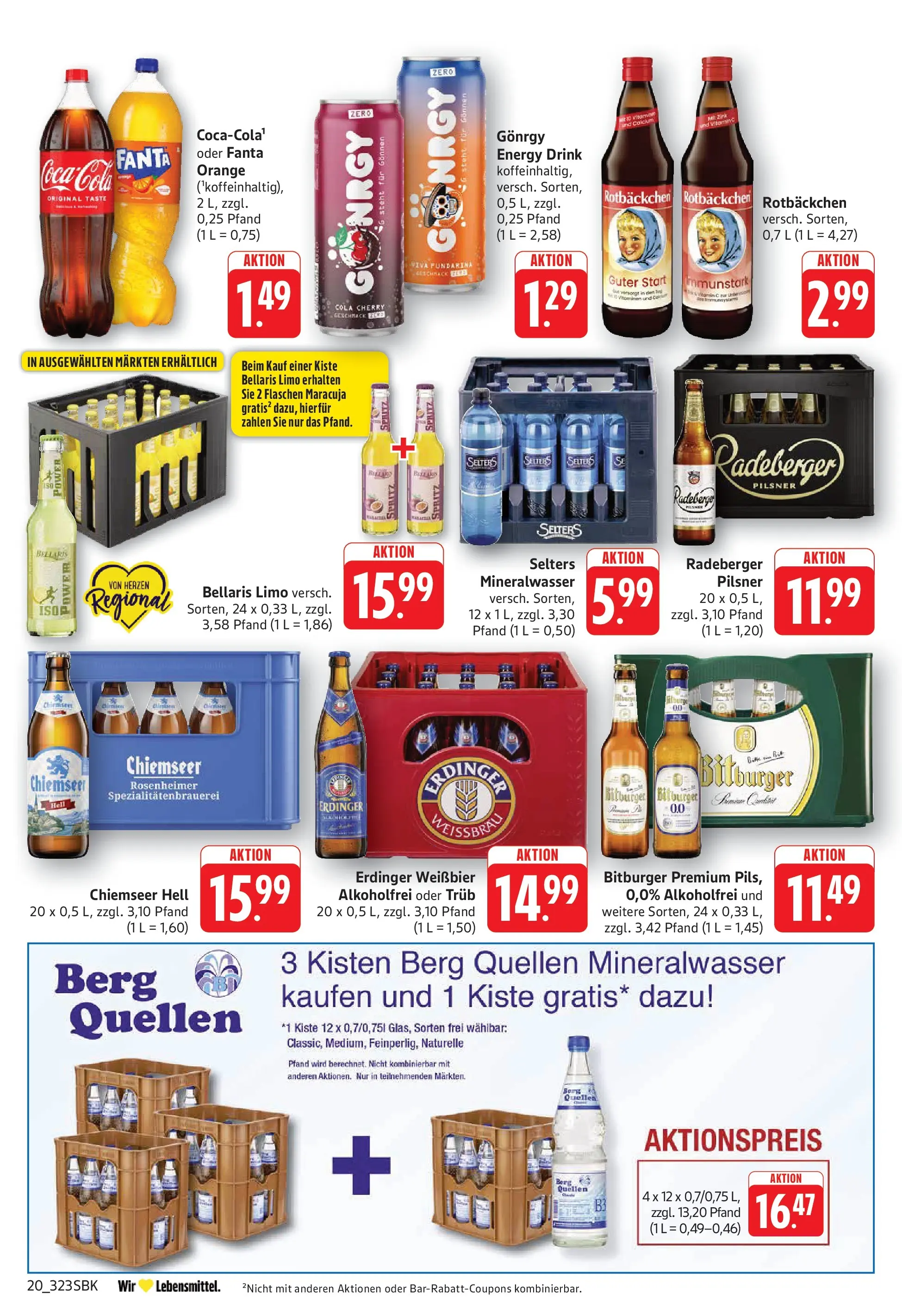 E center Prospekt Bad Bergzabern	 (ab 04.05.2026) zum Blättern | Seite: 22 | Produkte: Erdinger, Cola, Energy, Weißbier