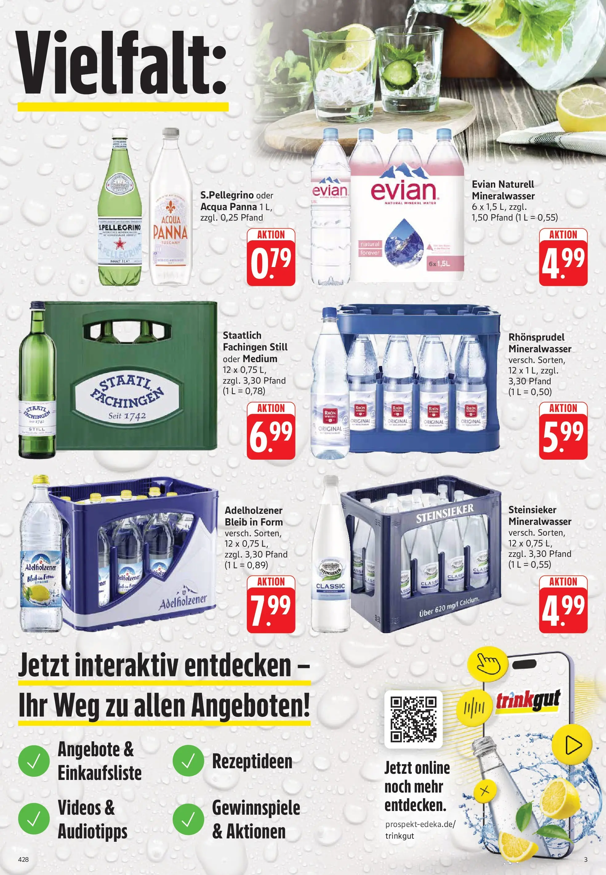 Trinkgut Prospekt Frankfurt A.M.	 (ab 03.05.2026) » Angebote online | Seite: 3 | Produkte: Adelholzener, Mineralwasser, Rhonsprudel