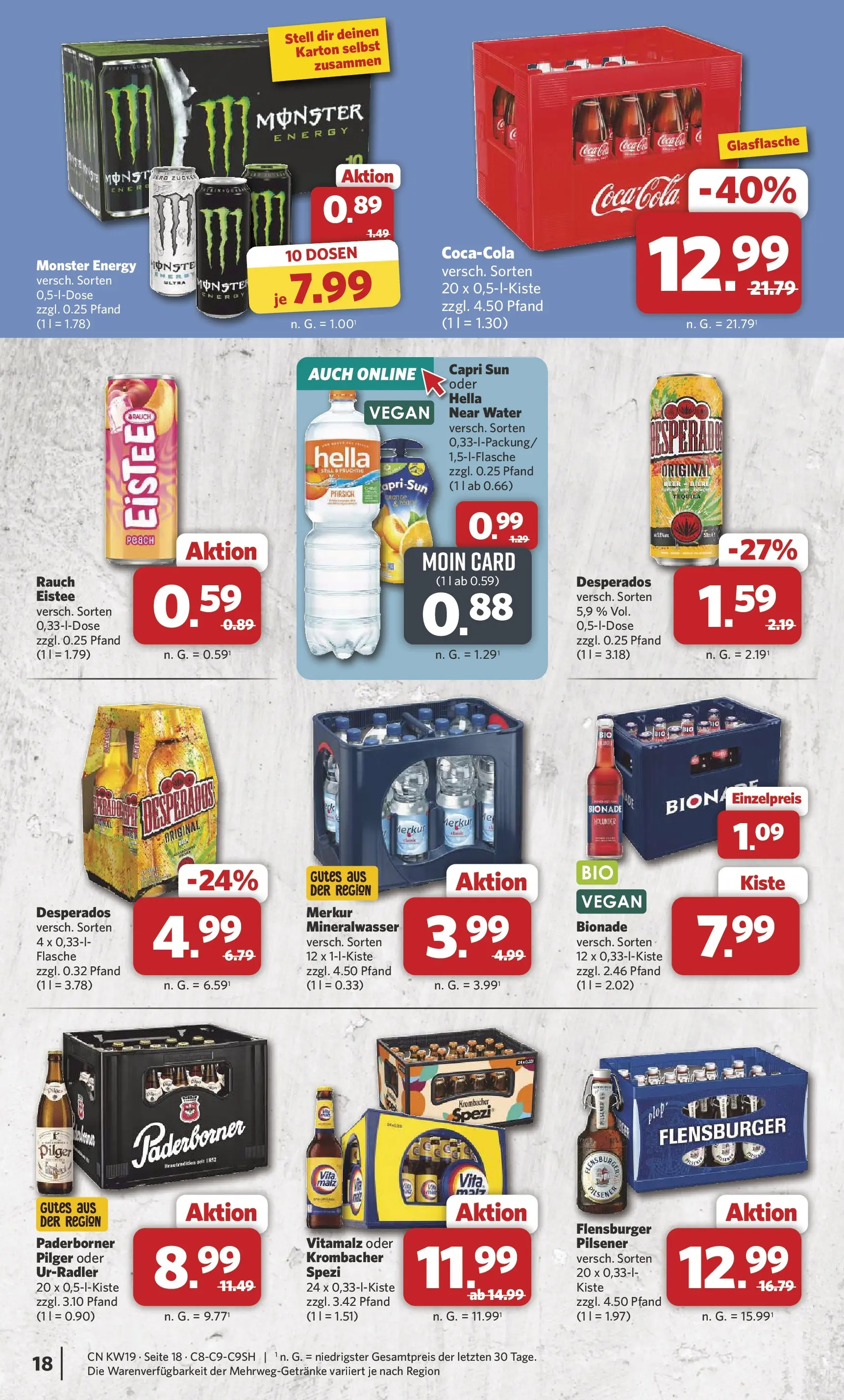 Combi Unsere Wochenangebote (ab 04.05.2026) zum Blättern | Seite: 18 | Produkte: Energy, Bier, Monster, Pfirsich