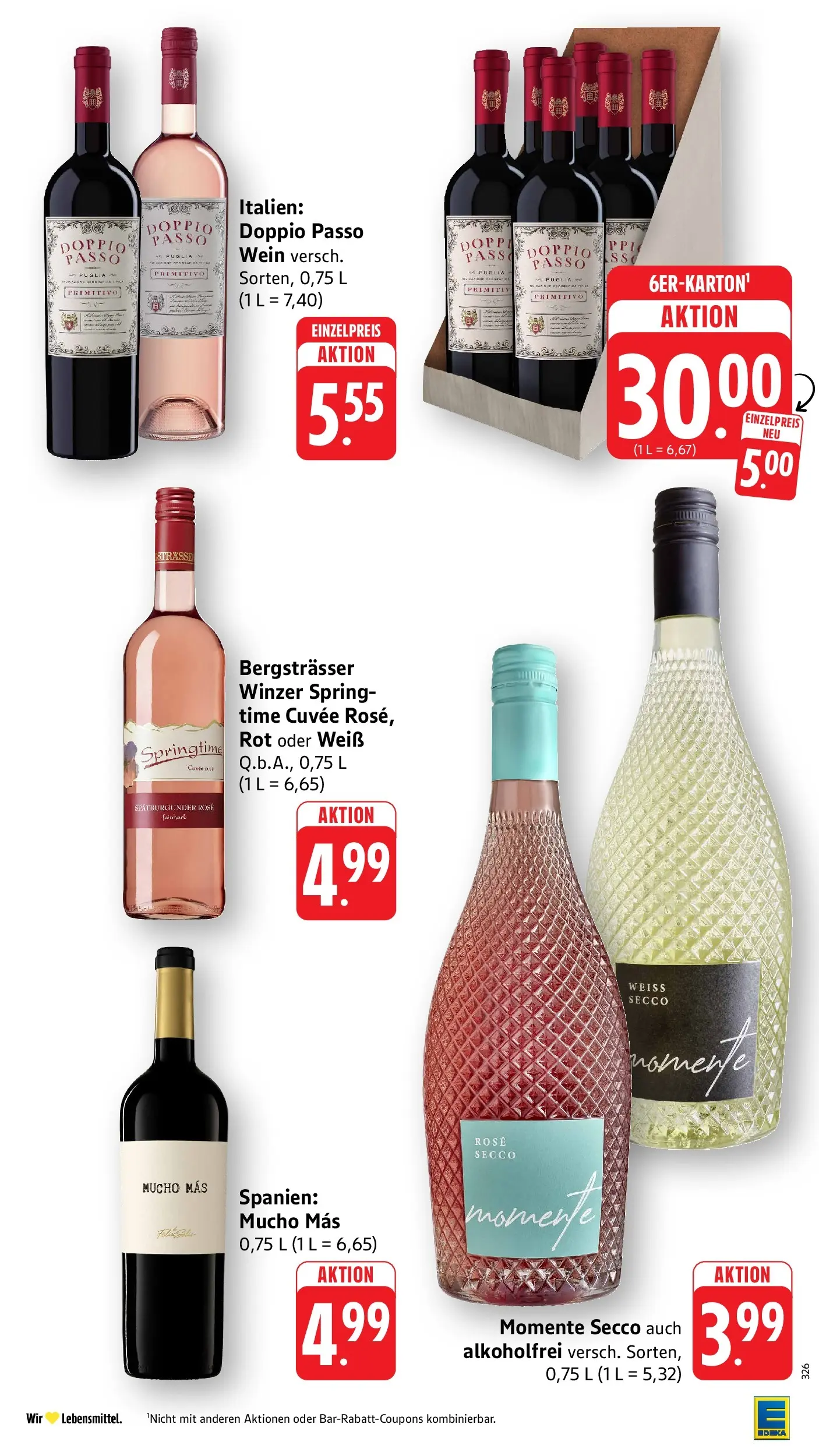 E center Prospekt Groß-Zimmern	 (ab 04.05.2026) zum Blättern | Seite: 46 | Produkte: Doppio Passo, Wein