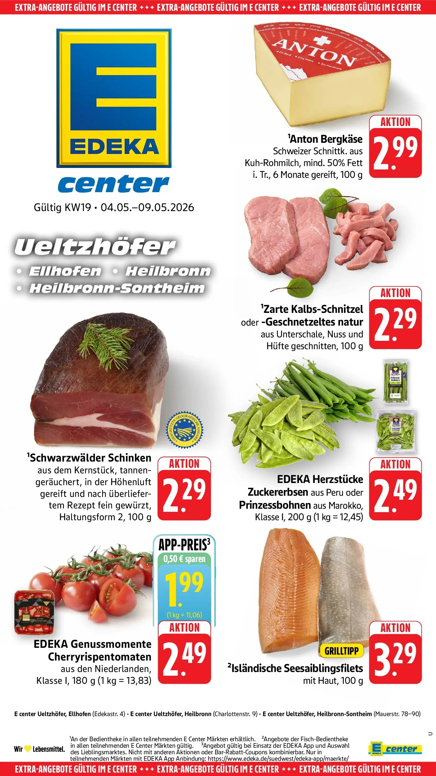 E center Prospekt Heilbronn-Sontheim	 (ab 03.05.2026) zum Blättern | Seite: 55 | Produkte: Schinken