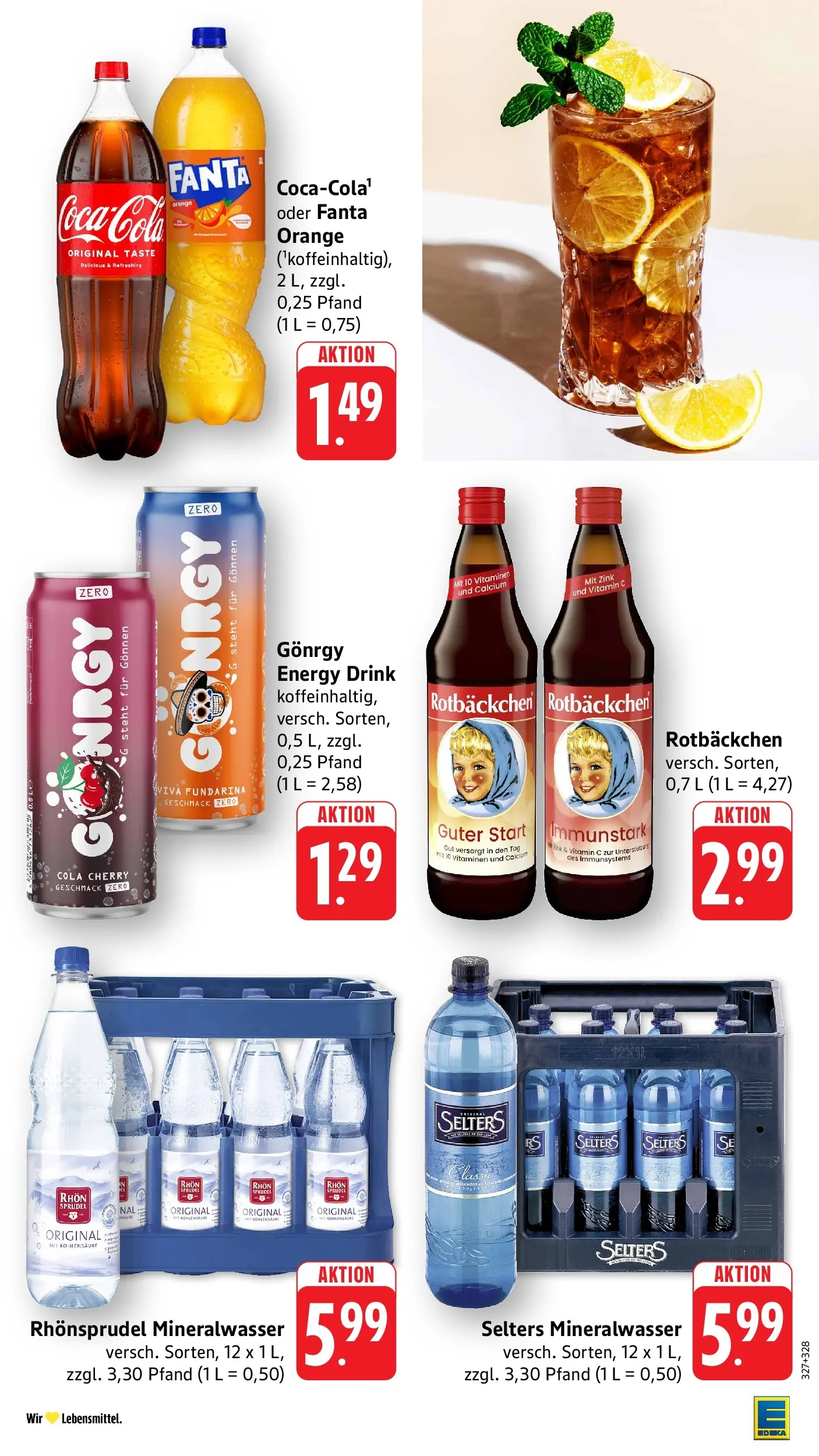E center Prospekt Offenbach	 (ab 04.05.2026) zum Blättern | Seite: 43 | Produkte: Cola, Energy, Mineralwasser, Rhonsprudel