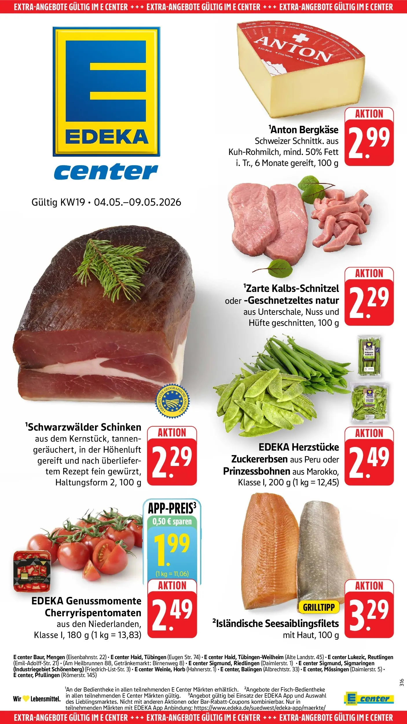 E center Prospekt Tübingen	 (ab 03.05.2026) zum Blättern | Seite: 55 | Produkte: Schinken