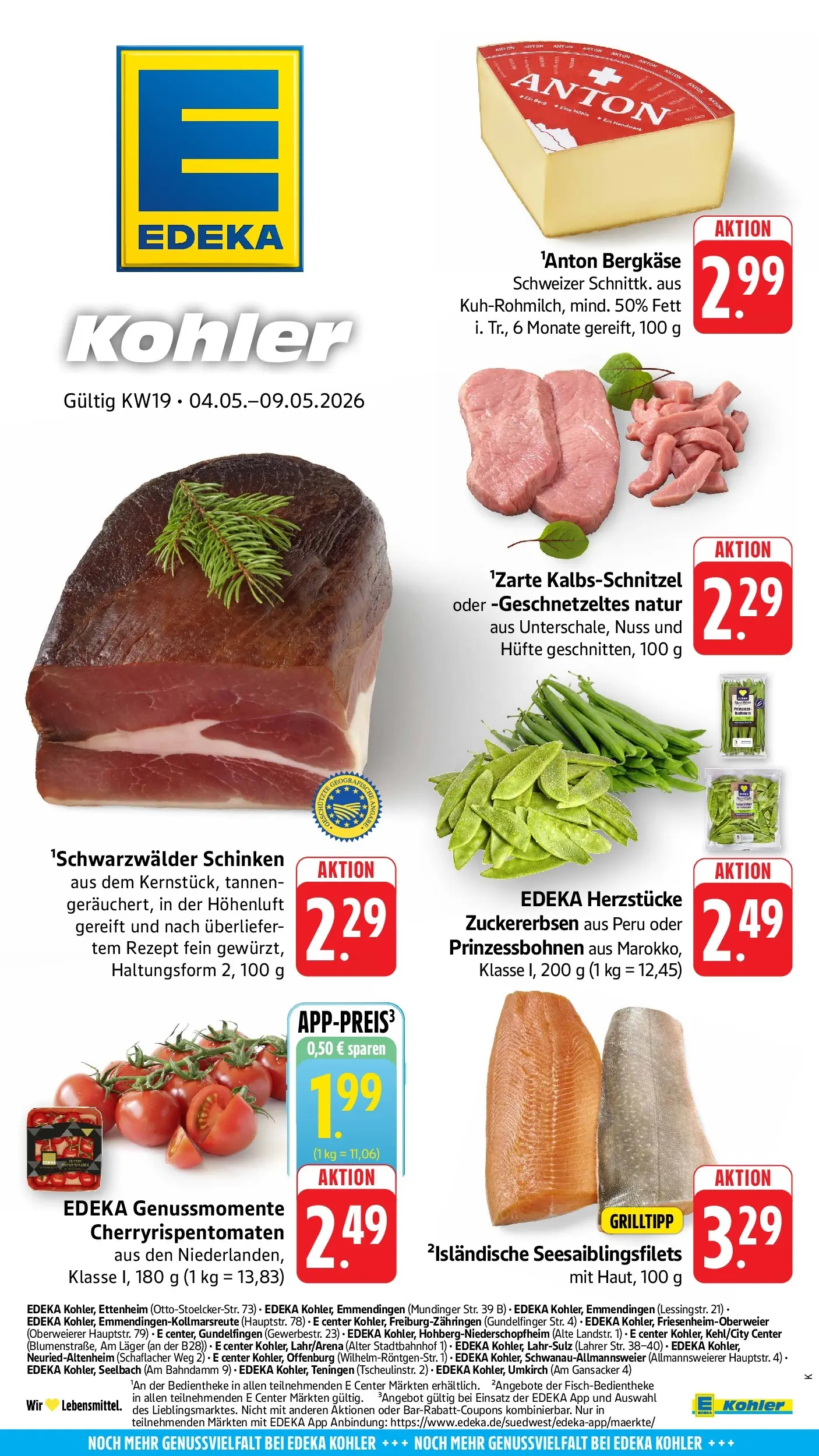 E center Prospekt Hohberg-Niederschopfheim	 (ab 04.05.2026) zum Blättern | Seite: 55 | Produkte: Schinken