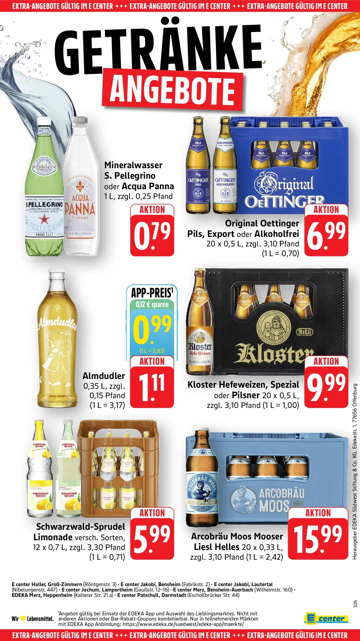 E center Prospekt Groß-Zimmern	 (ab 04.05.2026) zum Blättern | Seite: 68 | Produkte: Pils, Limonade, Oettinger, Mineralwasser