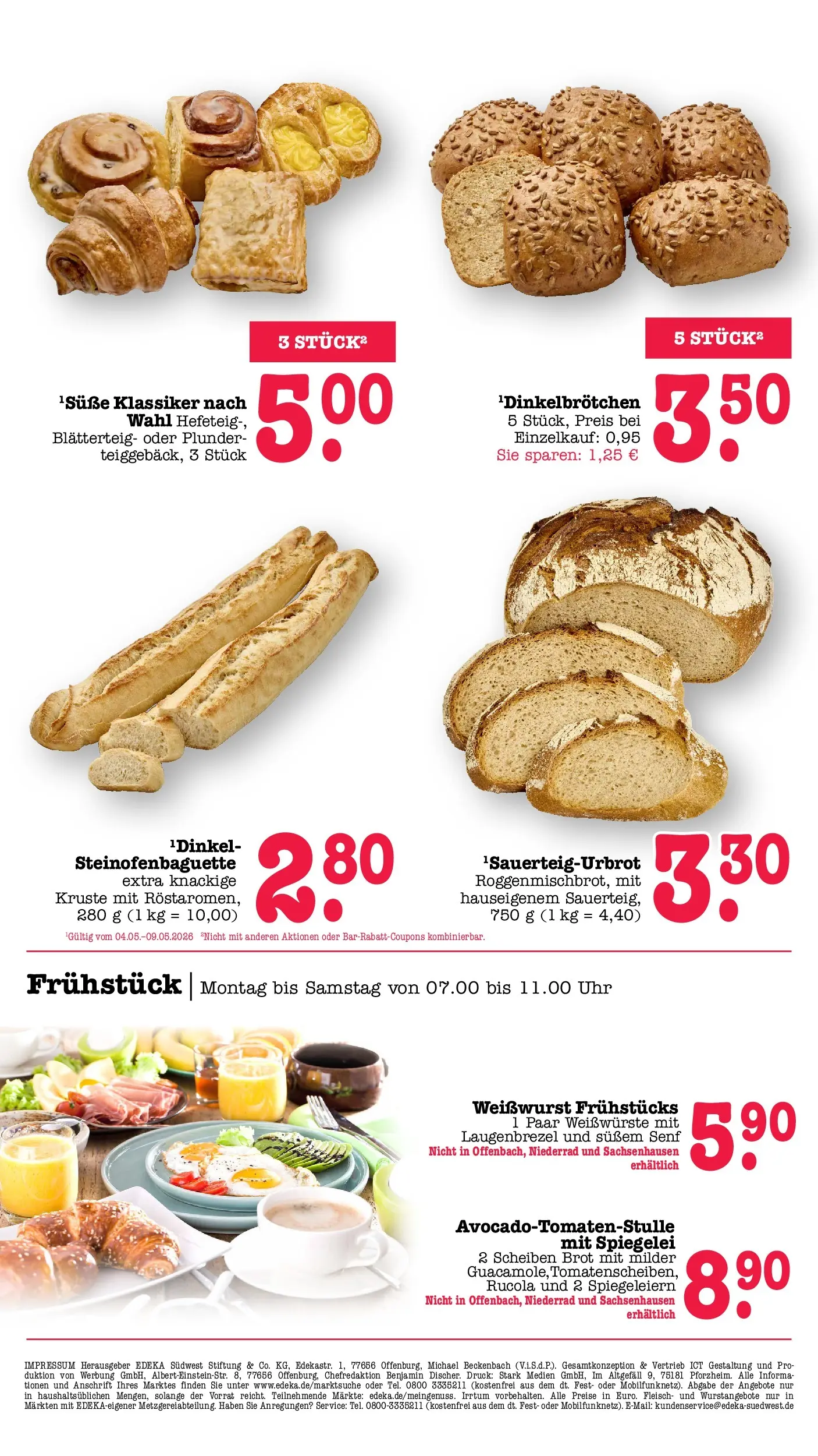E center Prospekt Mainz-Weisenau	 (ab 03.05.2026) zum Blättern | Seite: 22 | Produkte: Rucola, Brot, Fleisch, Uhr