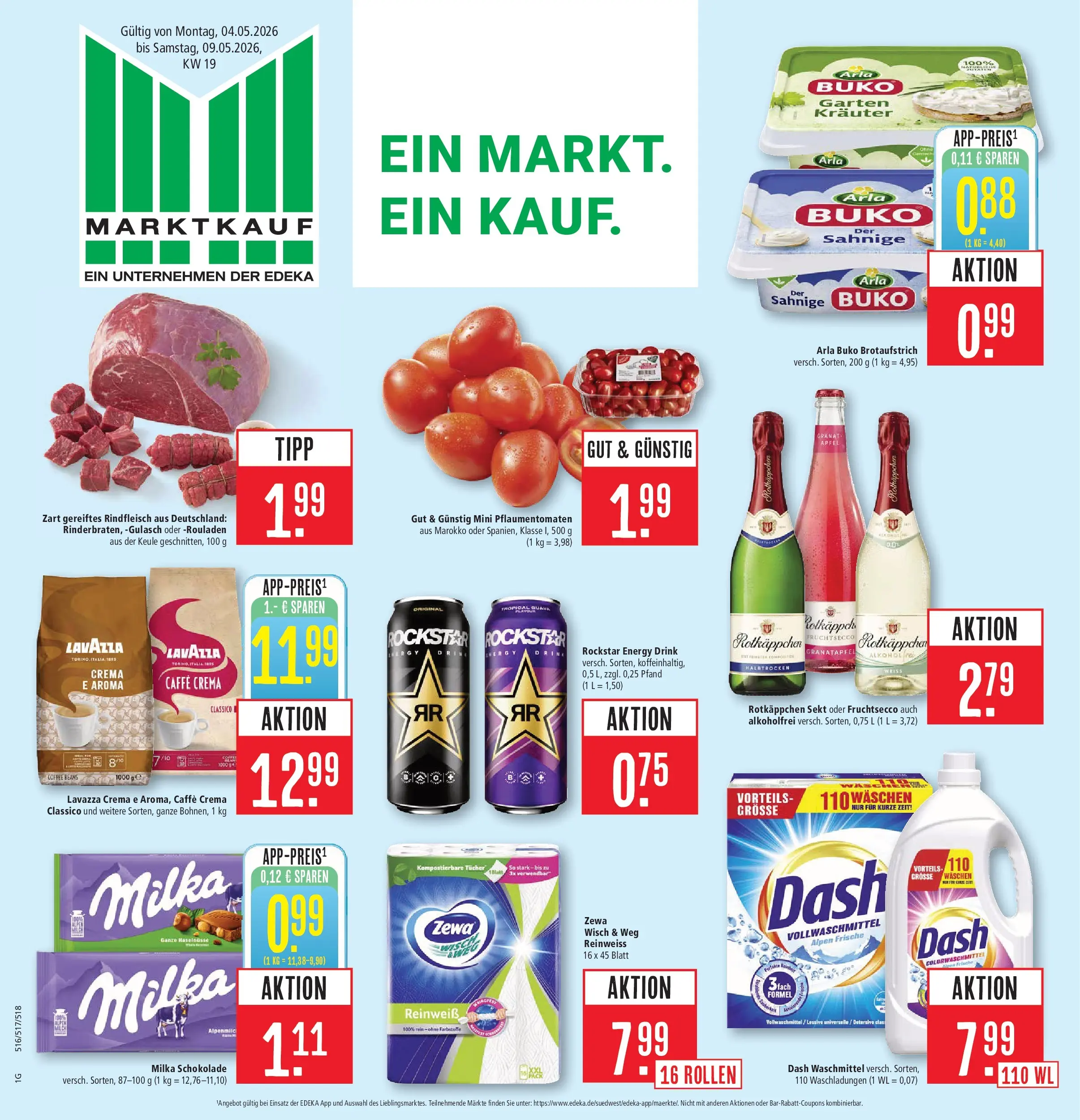Marktkauf Prospekt Böblingen	 (ab 04.05.2026) » Angebote online | Seite: 1 | Produkte: Schokolade, Fruchtsecco, Arla buko, Rindfleisch
