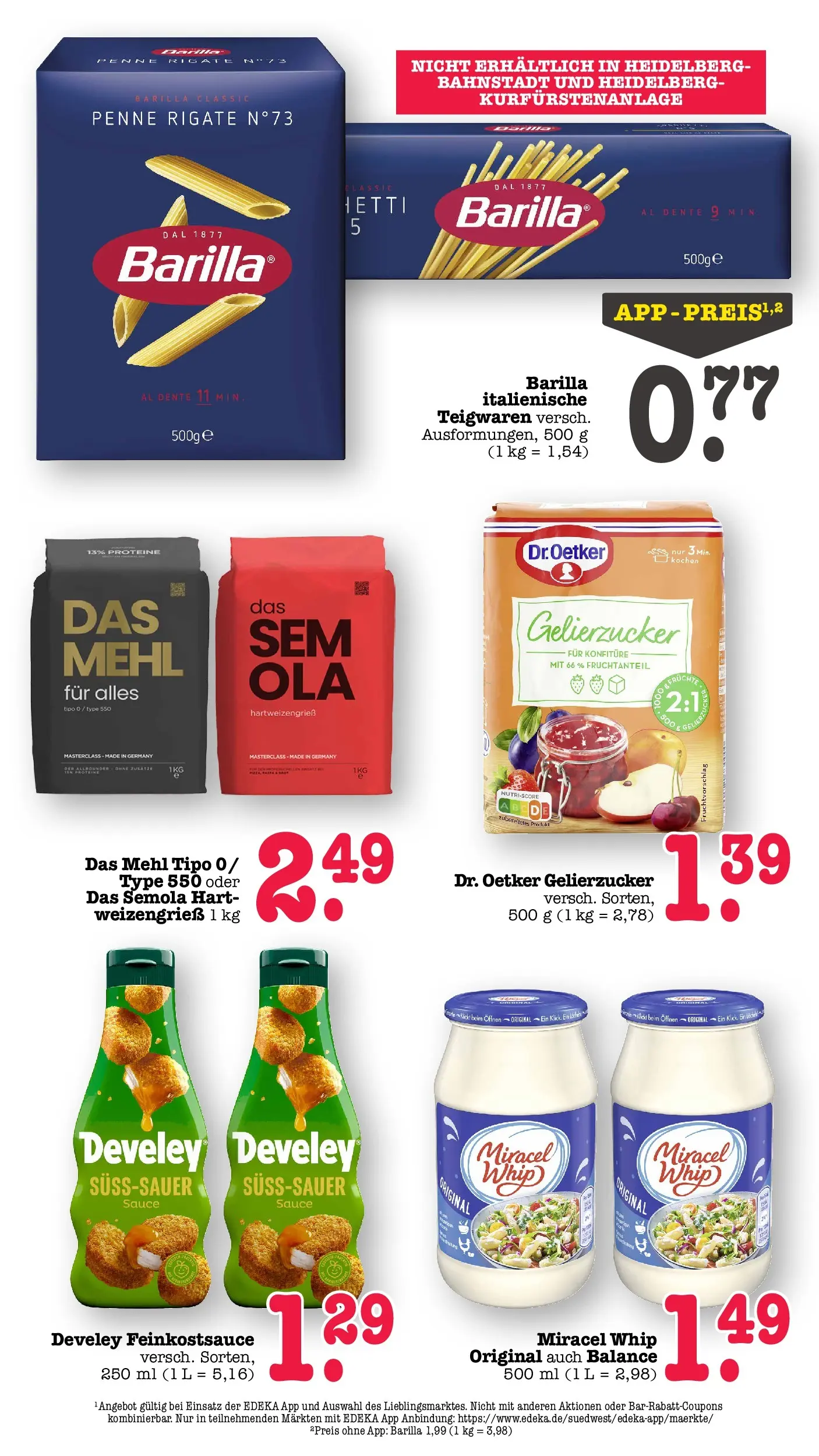 E center Prospekt Heidelberg	 (ab 04.05.2026) zum Blättern | Seite: 45 | Produkte: Pute, Gelierzucker, Barilla, Miracel whip