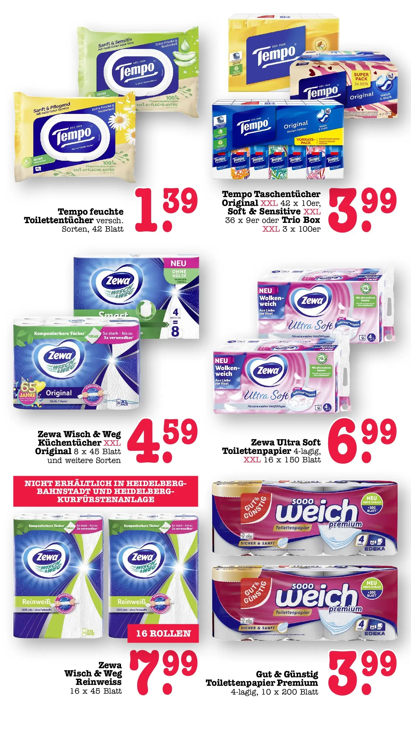 E center Prospekt Heidelberg	 (ab 04.05.2026) zum Blättern | Seite: 63 | Produkte: Box, Zewa, Saft, Toilettenpapier