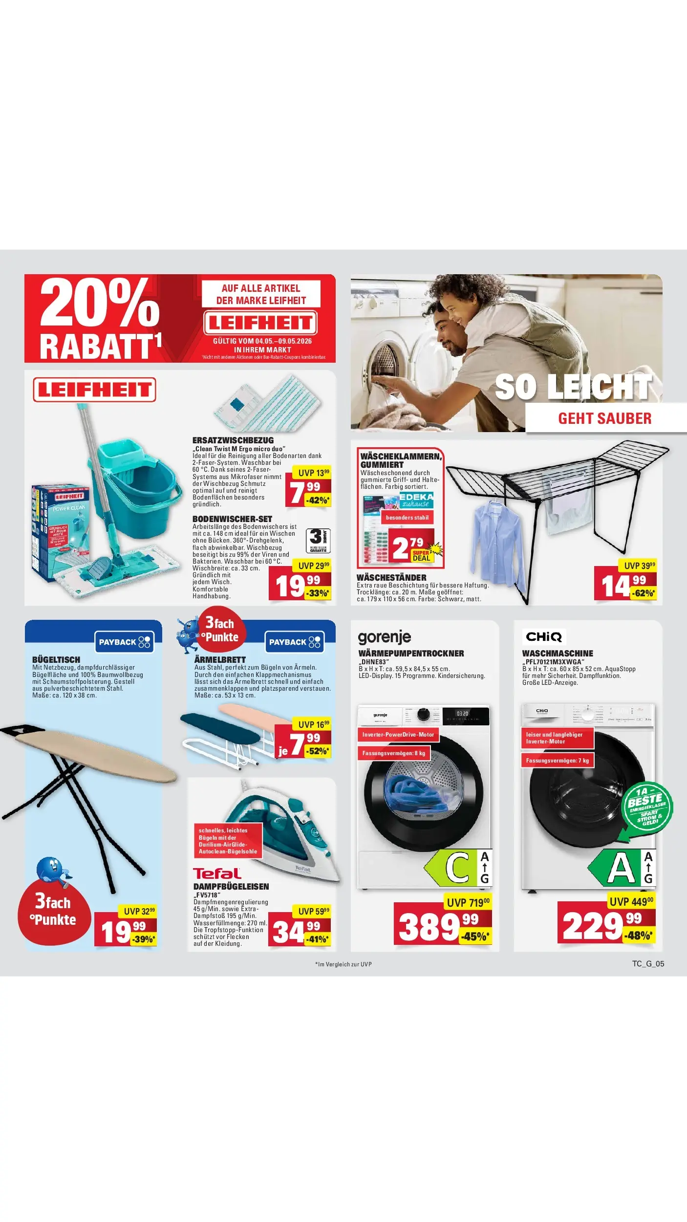 E center Prospekt Mainz-Weisenau	 (ab 03.05.2026) zum Blättern | Seite: 82 | Produkte: Gorenje, Waschmaschine, Waschestander
