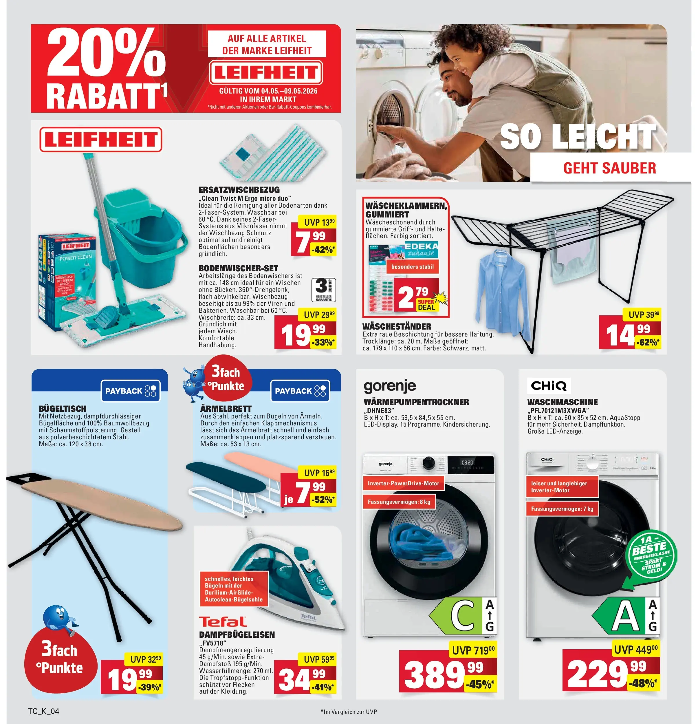 Marktkauf Prospekt Friedrichshafen	 (ab 04.05.2026) » Angebote online | Seite: 38 | Produkte: Gorenje, Waschmaschine, Waschestander