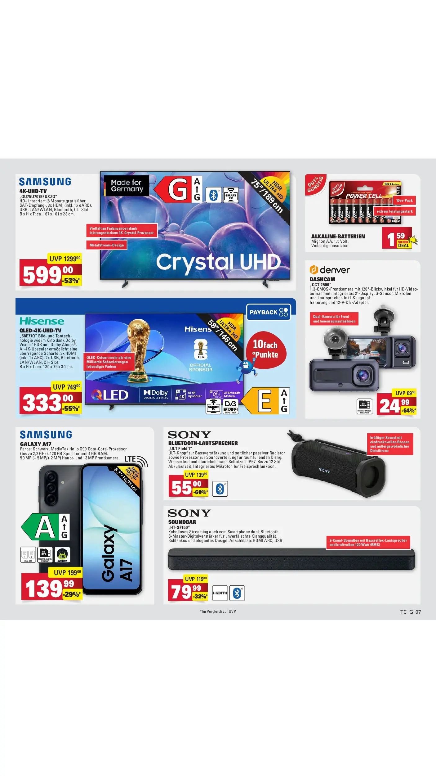 E center Prospekt Mainz-Weisenau	 (ab 03.05.2026) zum Blättern | Seite: 84 | Produkte: Sony, Hisense, Samsung, Soundbar