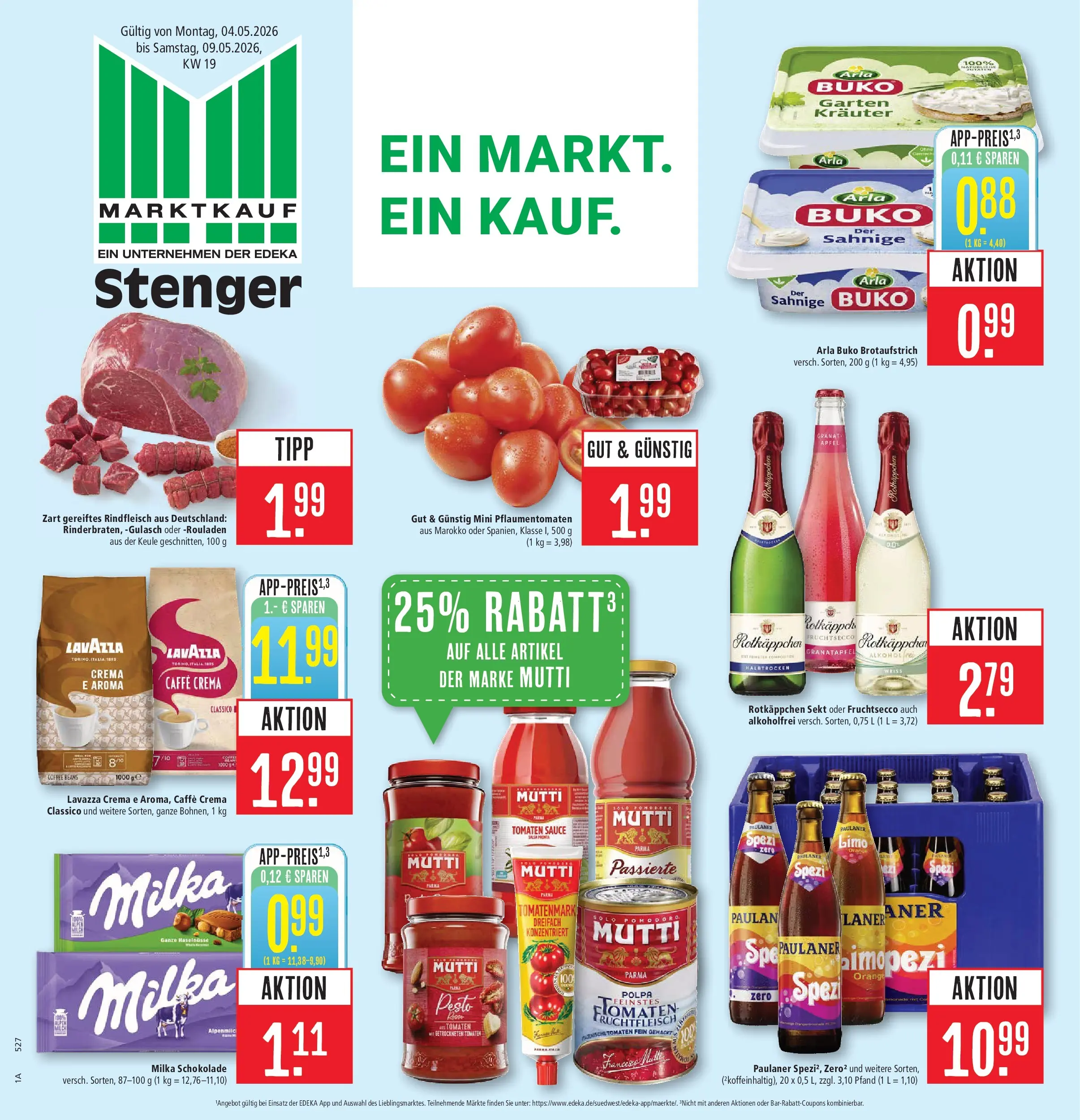 Marktkauf Prospekt Aschaffenburg	 (ab 04.05.2026) » Angebote online | Seite: 1 | Produkte: Rotkappchen sekt, Granatapfel, Milka, Rindfleisch