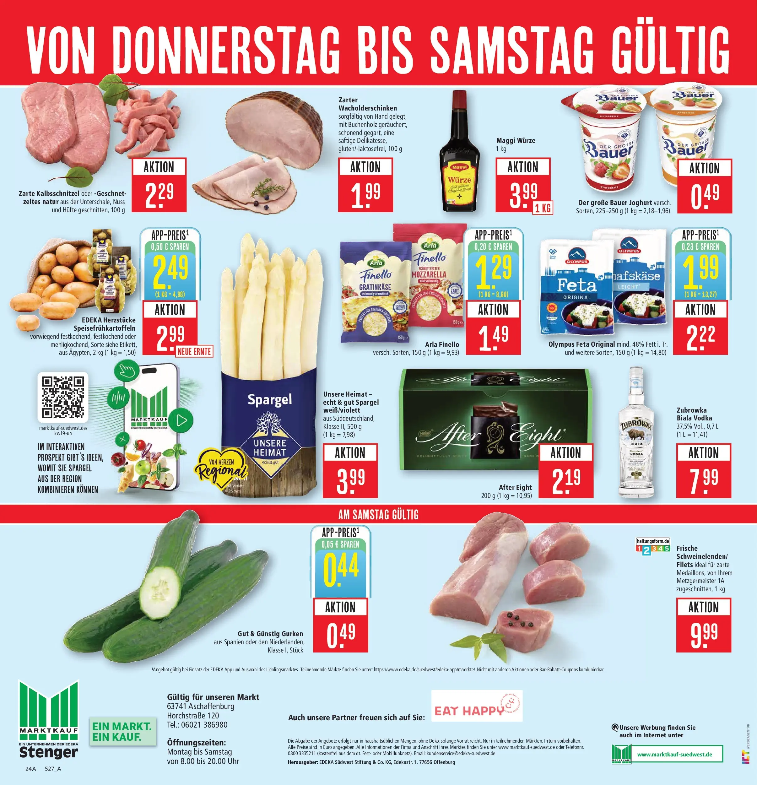 Marktkauf Prospekt Aschaffenburg	 (ab 04.05.2026) » Angebote online | Seite: 34 | Produkte: Mozzarella, Spargel, Vodka, Gurken