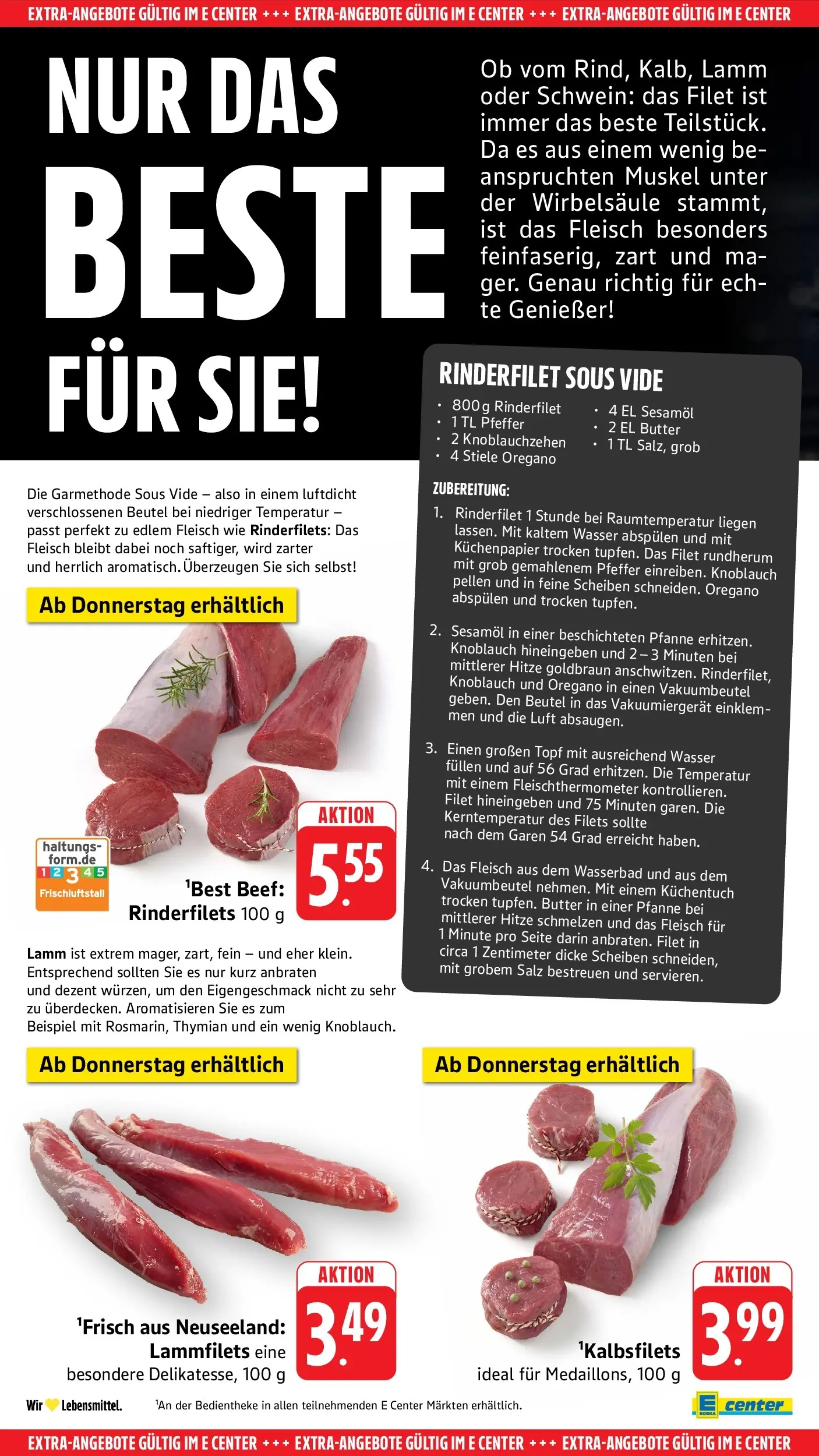 E center Prospekt Sigmaringen	 (ab 04.05.2026) zum Blättern | Seite: 56 | Produkte: Butter, Rinderfilet, Wasser, Fleisch