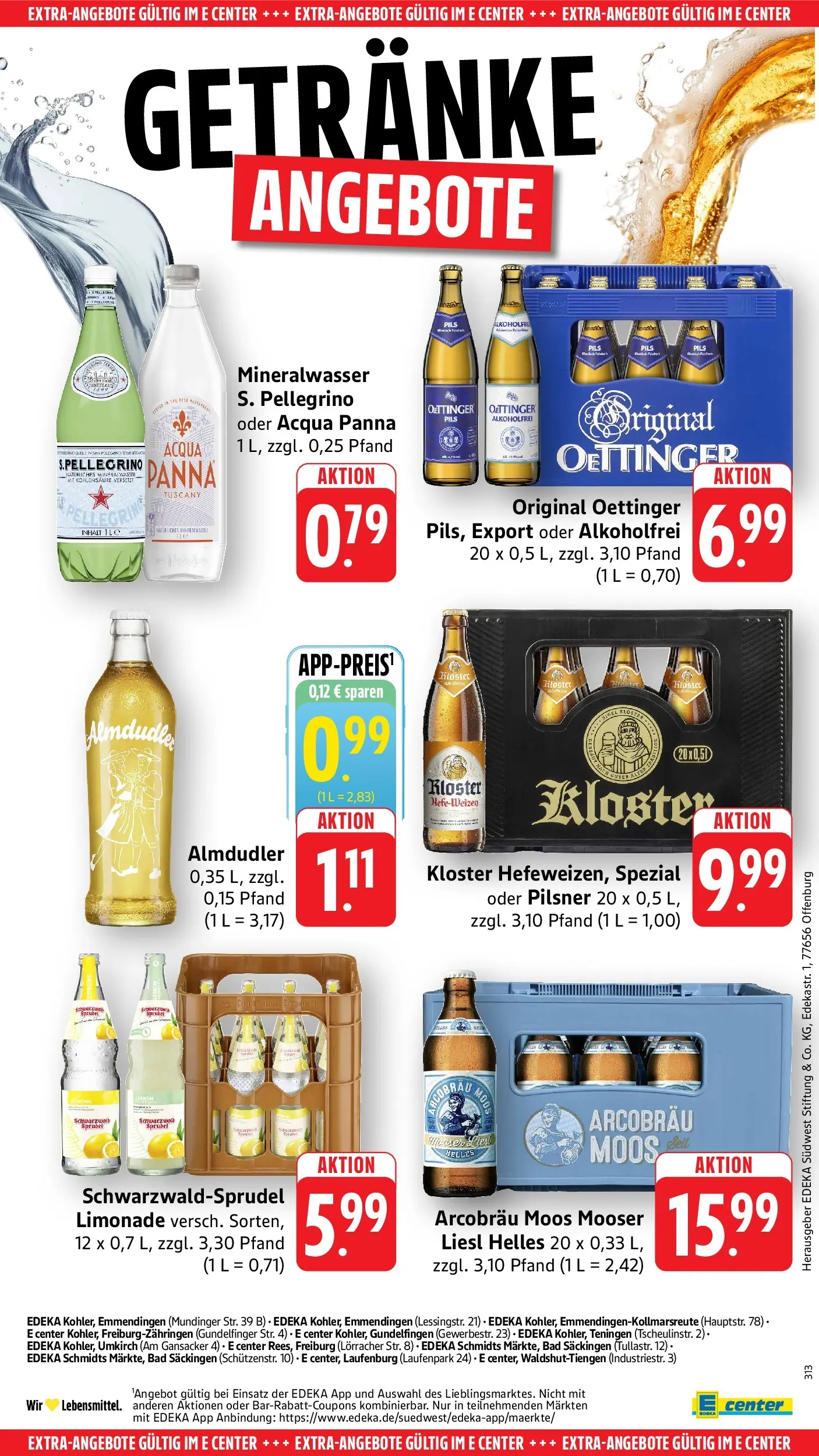 E center Prospekt Laufenburg	 (ab 04.05.2026) zum Blättern | Seite: 68 | Produkte: Bad, Pils, Limonade, Mineralwasser