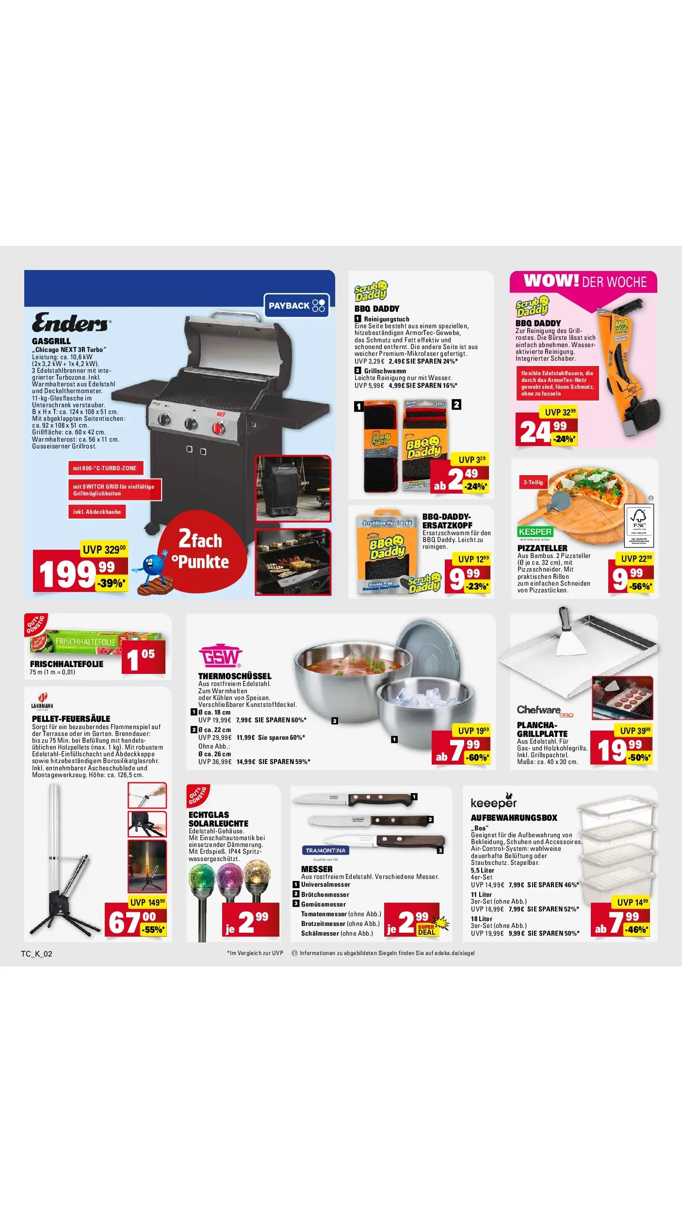 E center Prospekt Trier	 (ab 04.05.2026) zum Blättern | Seite: 71 | Produkte: Grill, Bürste, Unterschrank, Solarleuchte