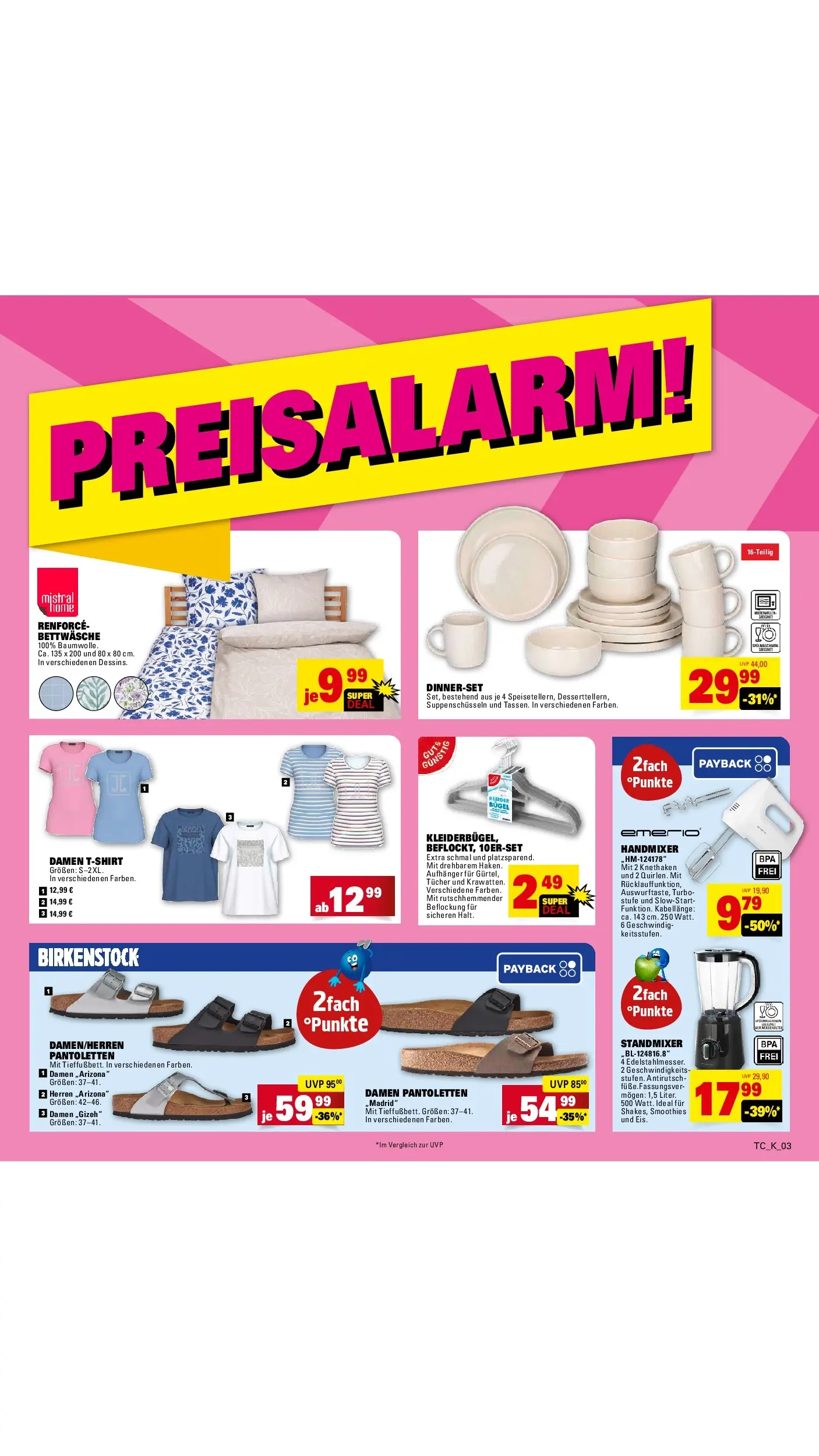 E center Prospekt Trier	 (ab 04.05.2026) zum Blättern | Seite: 72 | Produkte: Bettwäsche, Handmixer