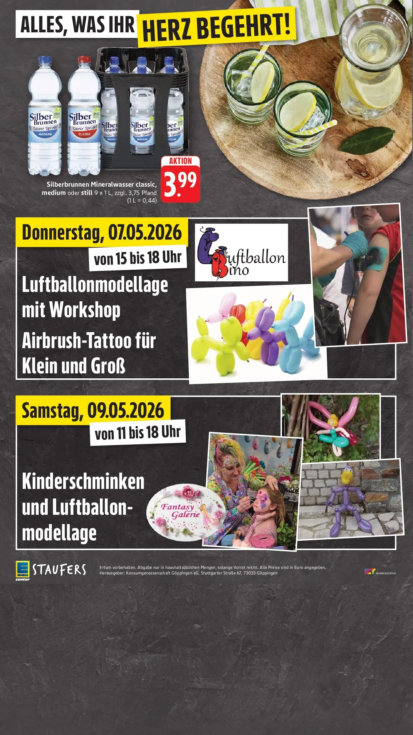 E center Prospekt Dettingen	 (ab 04.05.2026) zum Blättern | Seite: 2 | Produkte: Mineralwasser, Uhr