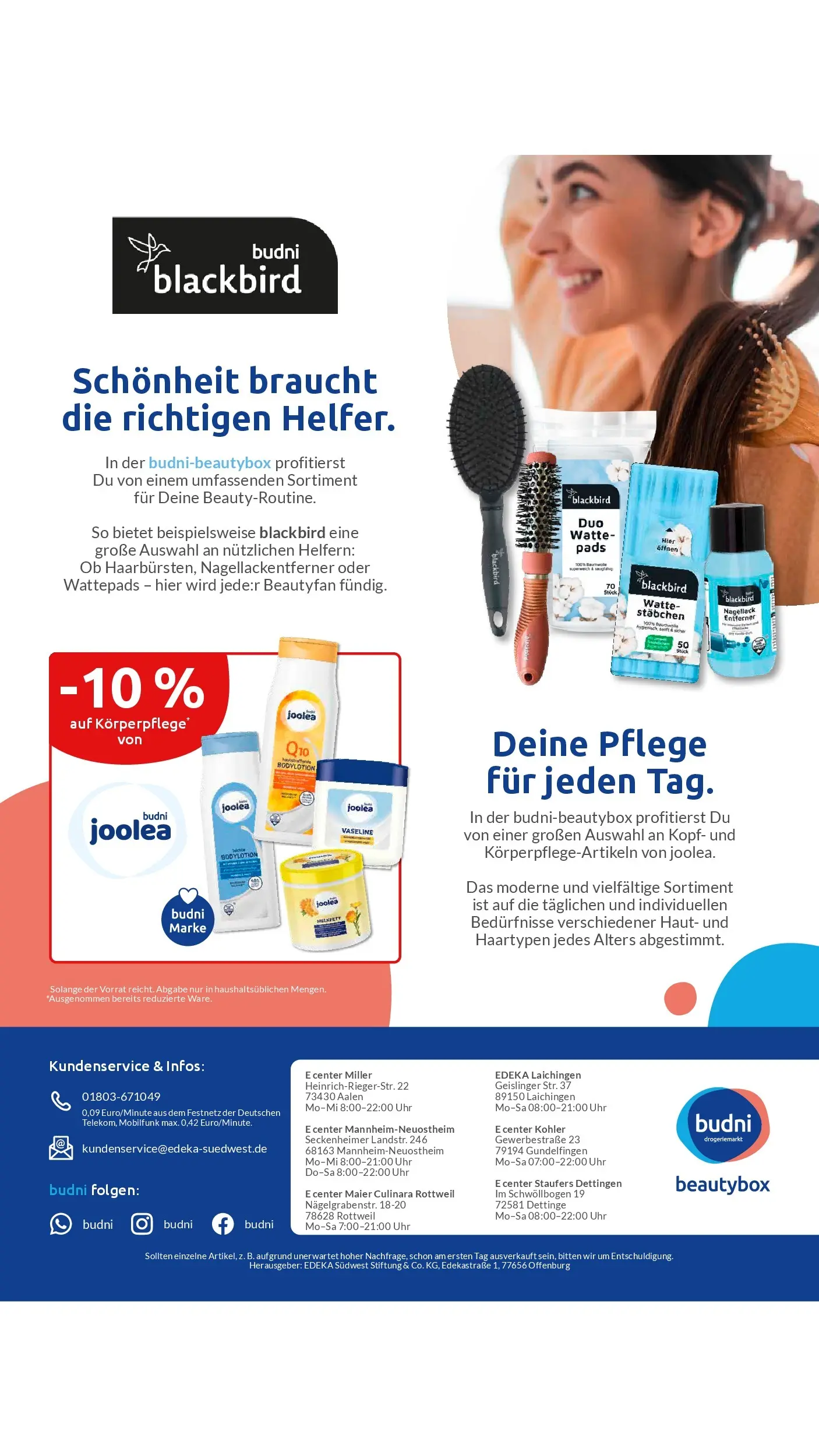 E center Prospekt Aalen	 (ab 04.05.2026) zum Blättern | Seite: 71 | Produkte: Wattepads, Nagellack, Nagellackentferner, Uhr