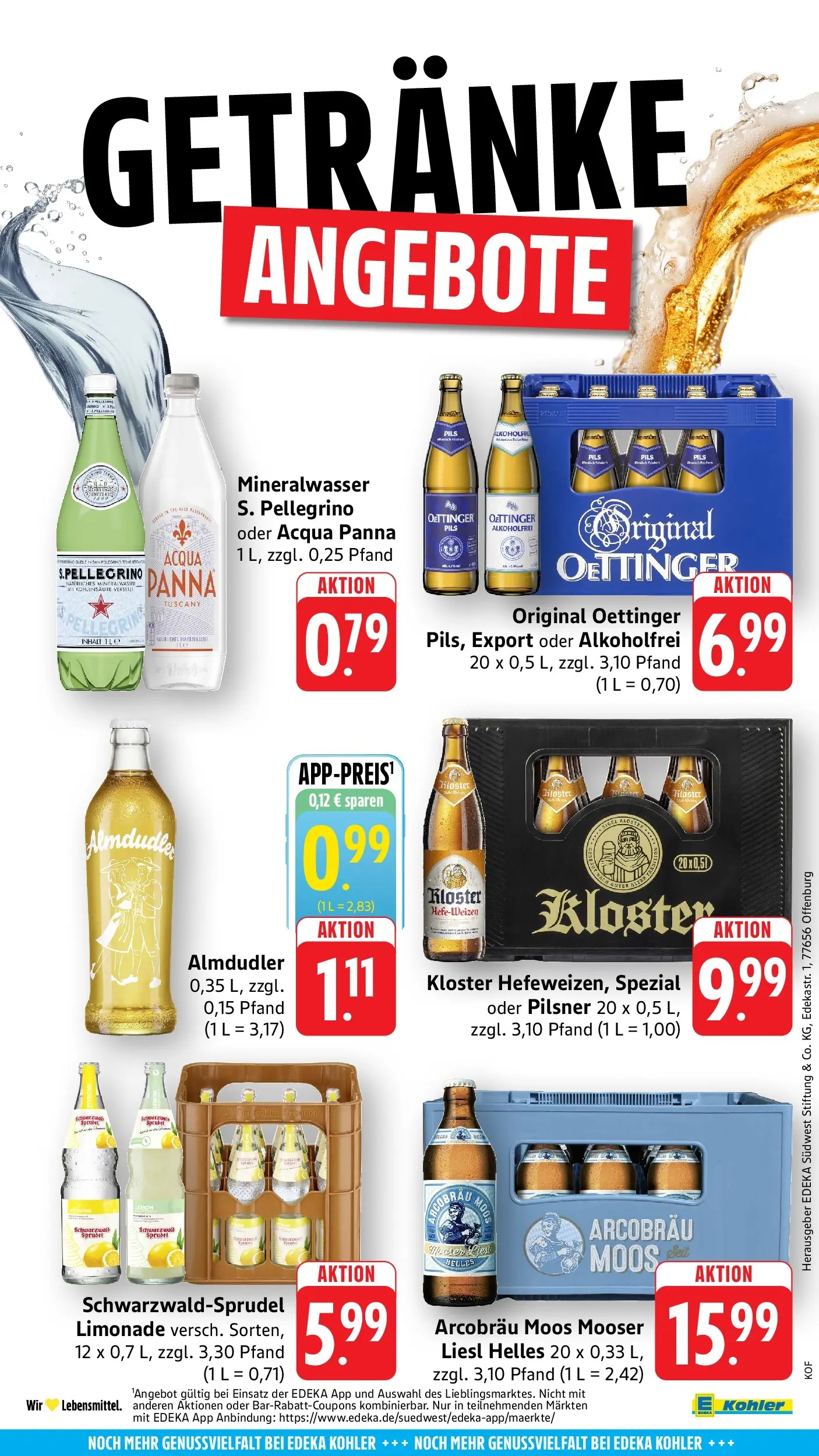 E center Prospekt Offenburg	 (ab 04.05.2026) zum Blättern | Seite: 68 | Produkte: Pils, Limonade, Oettinger, Mineralwasser