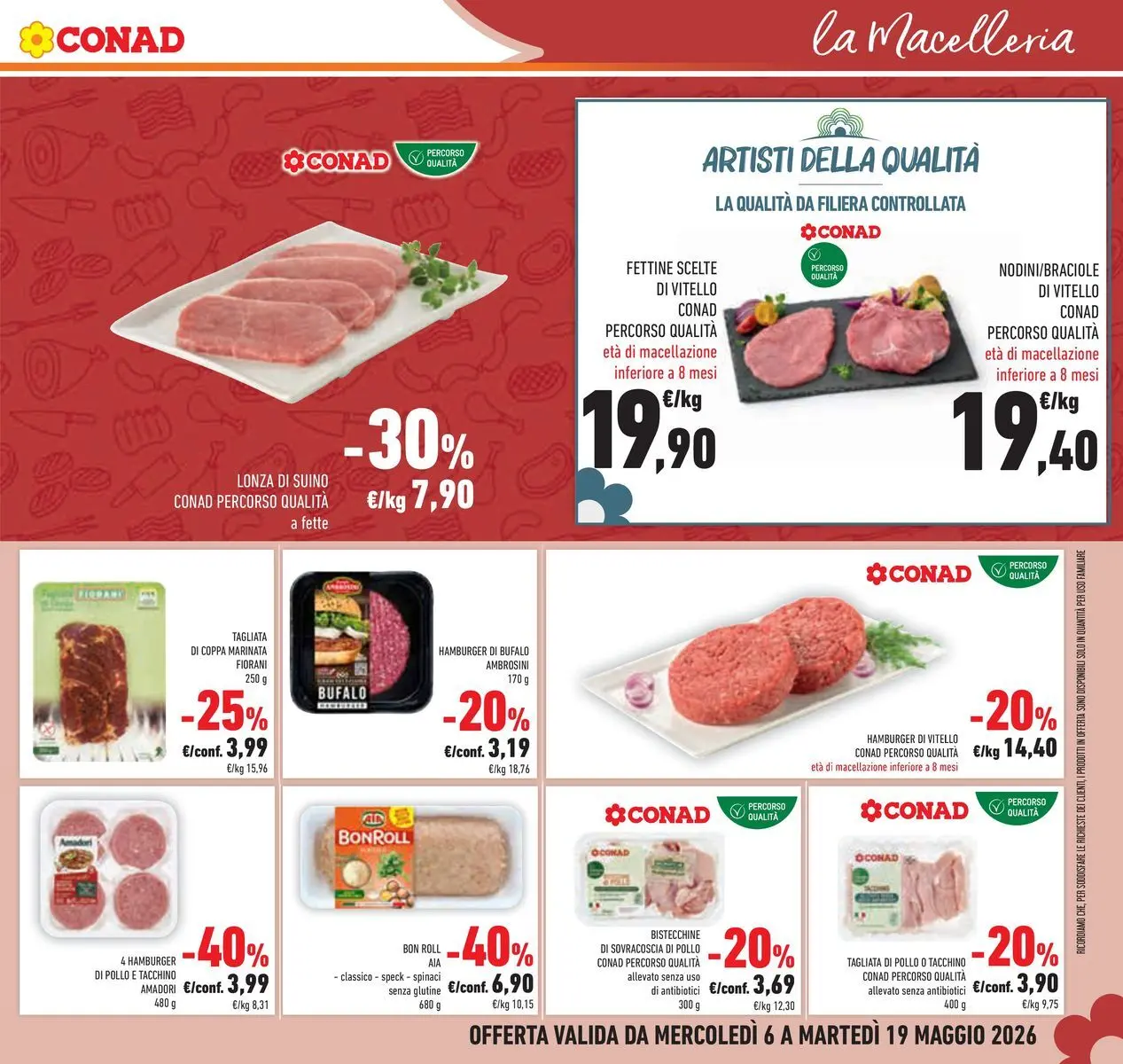 Volantino Conad dal 05/05/2026 > Anteprima | Pagina: 8 | Prodotti: Spinaci, Vitello, Hamburger, Bufalo