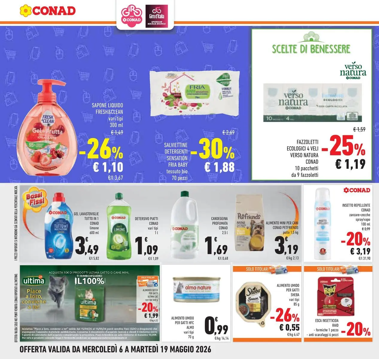 Volantino Conad dal 05/05/2026 > Anteprima | Pagina: 35 | Prodotti: Sapone, Candeggina, Fazzoletti, Lavastoviglie
