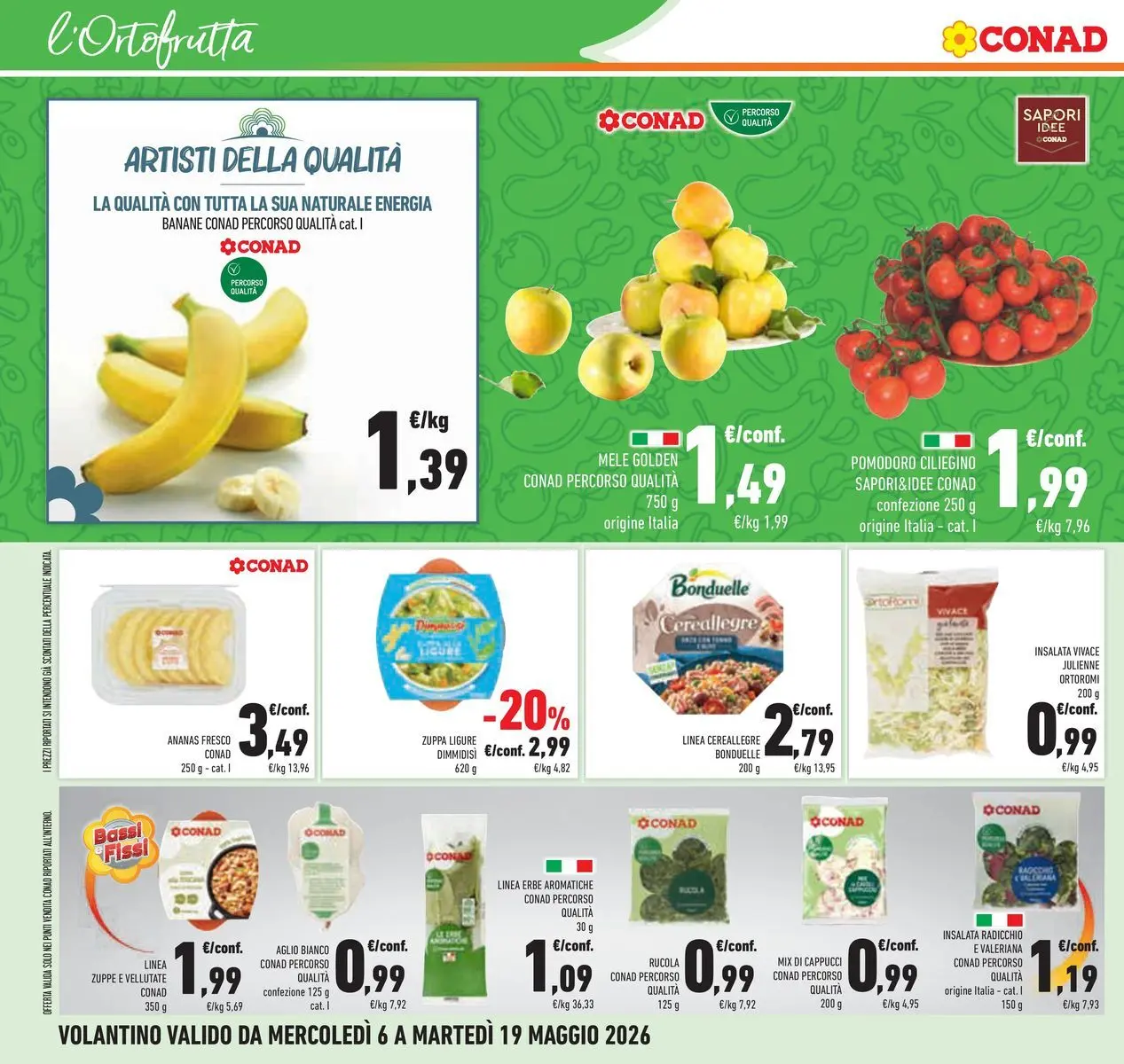 Volantino Conad dal 05/05/2026 > Anteprima | Pagina: 58 | Prodotti: Mele, Pomodoro, Aglio, Ananas