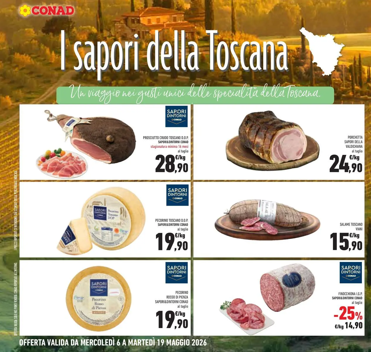 Volantino Conad dal 05/05/2026 > Anteprima | Pagina: 60 | Prodotti: Salame, Tè, Prosciutto, Pecorino