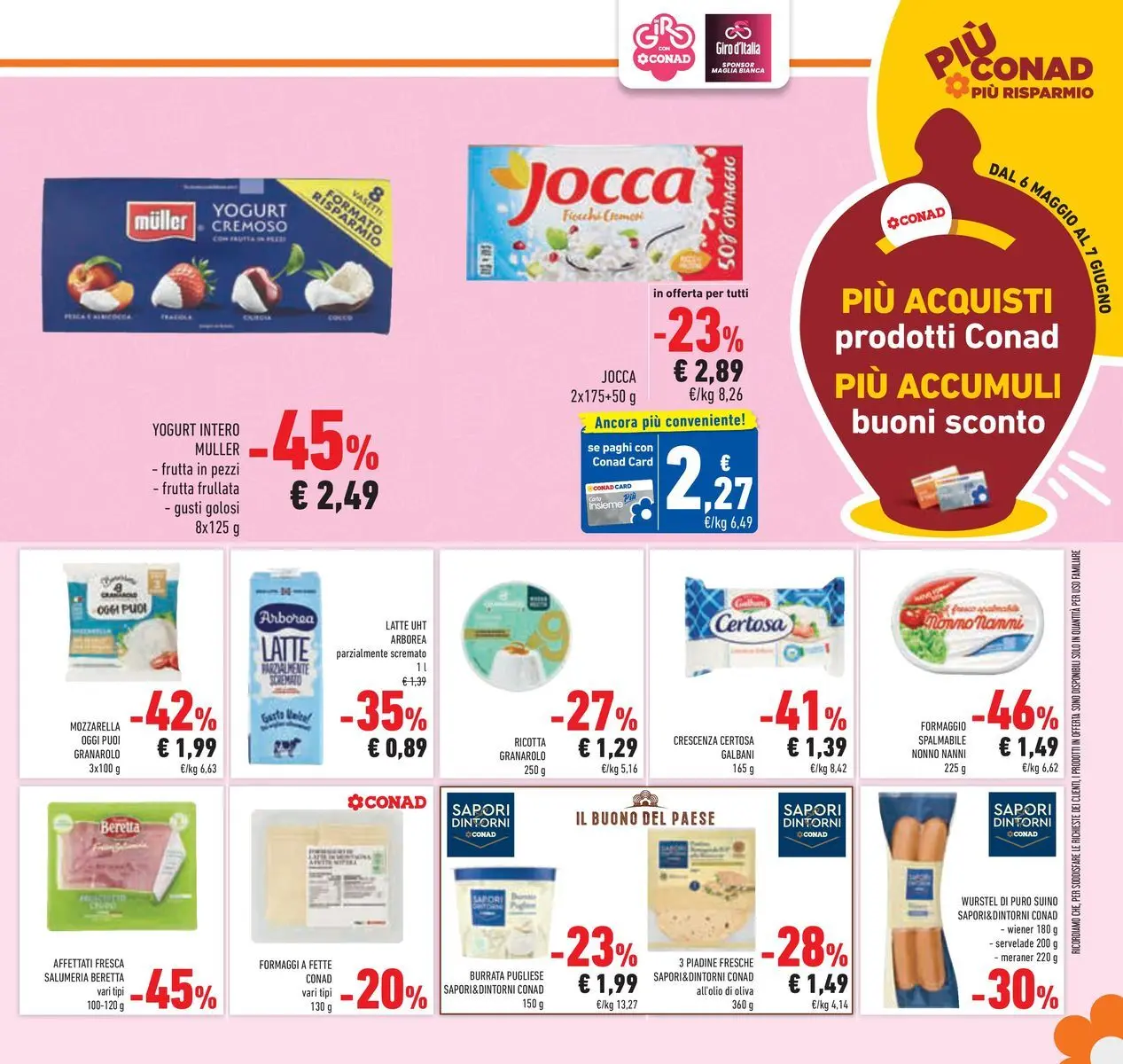 Volantino Conad dal 05/05/2026 > Anteprima | Pagina: 63 | Prodotti: Frutta, Mozzarella, Wurstel, Crescenza