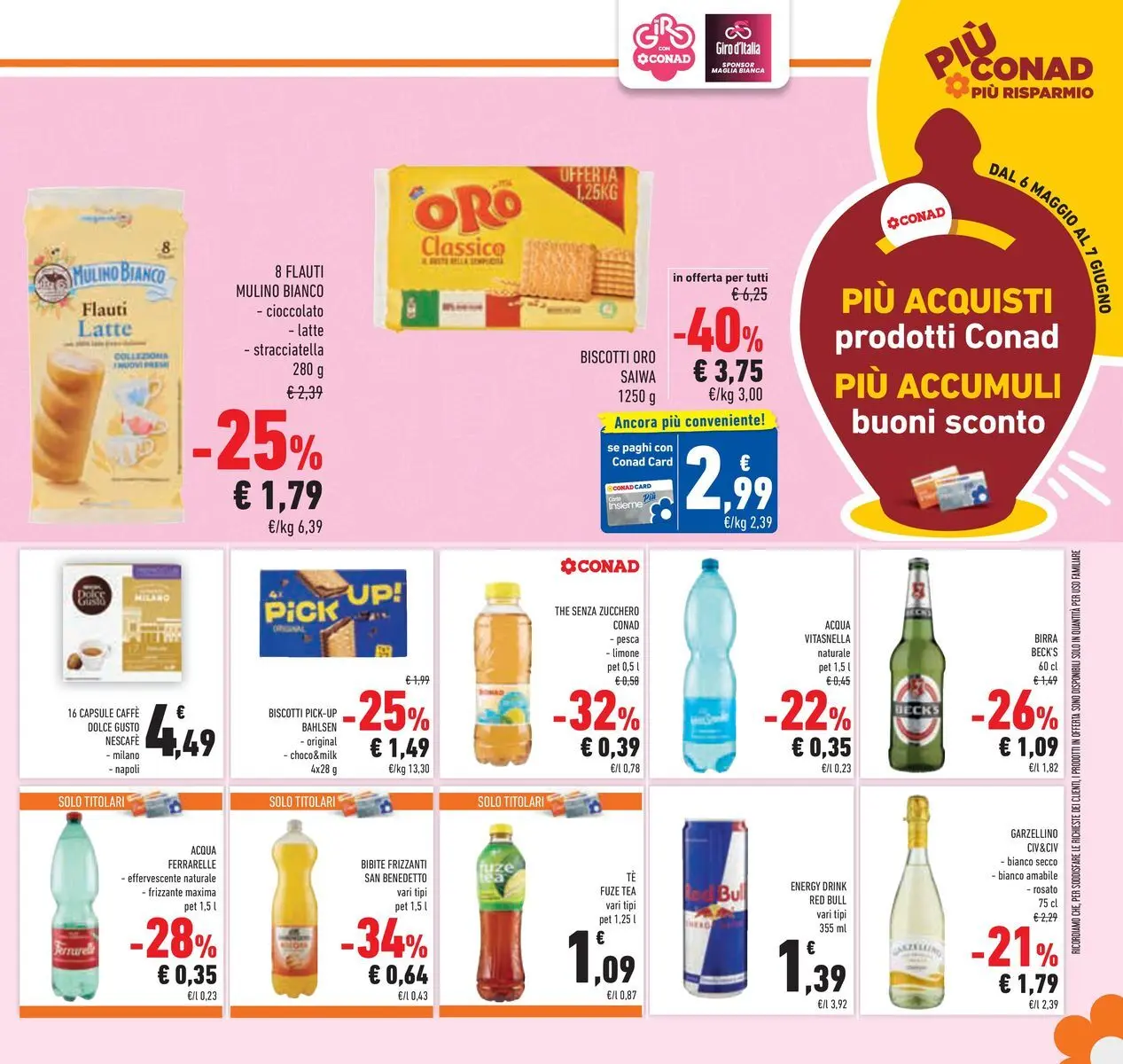 Volantino Conad dal 05/05/2026 > Anteprima | Pagina: 67 | Prodotti: Zucchero, Limone, Pesca, Bibite
