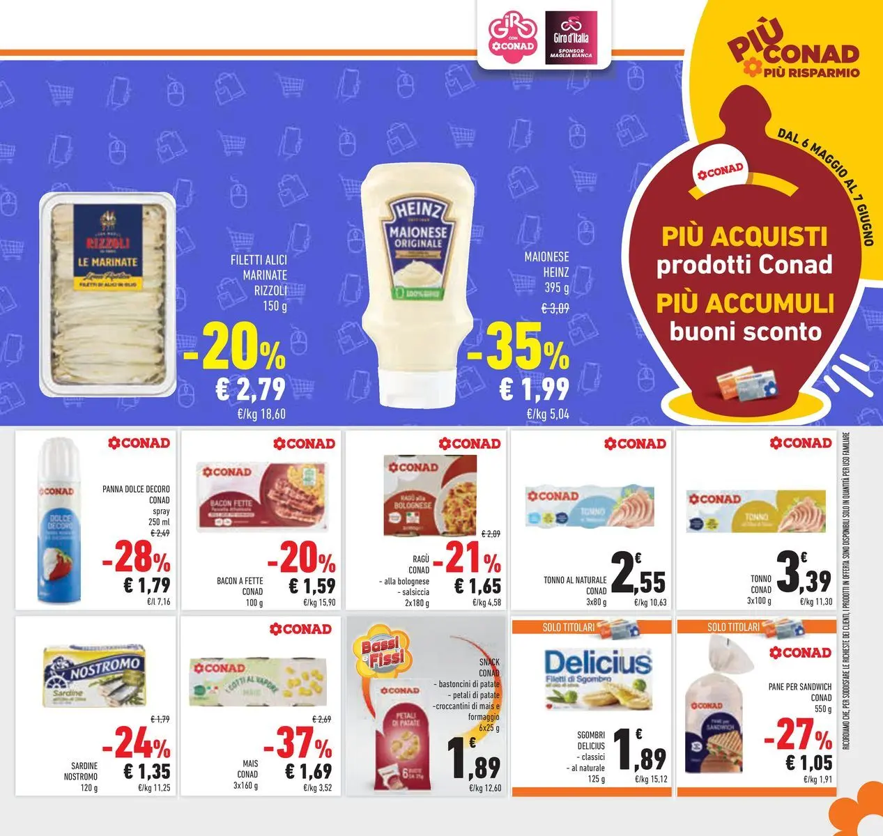 Volantino Conad dal 05/05/2026 > Anteprima | Pagina: 71 | Prodotti: Pane, Maionese, Formaggio, Alici
