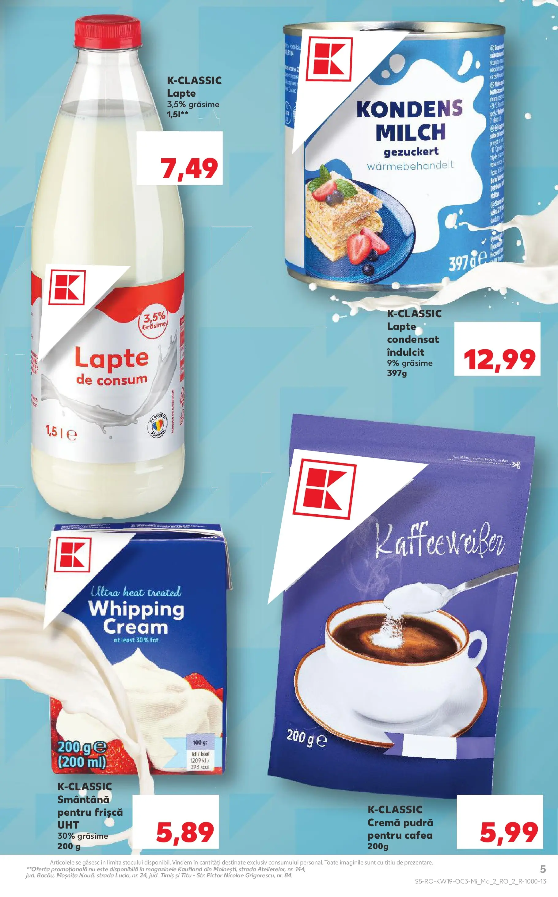 Kaufland Brașov 05.05.2026 - Revista si Oferta | Pagină: 5 | Produse: Lapte, Cafea, Frișcă, Smântână