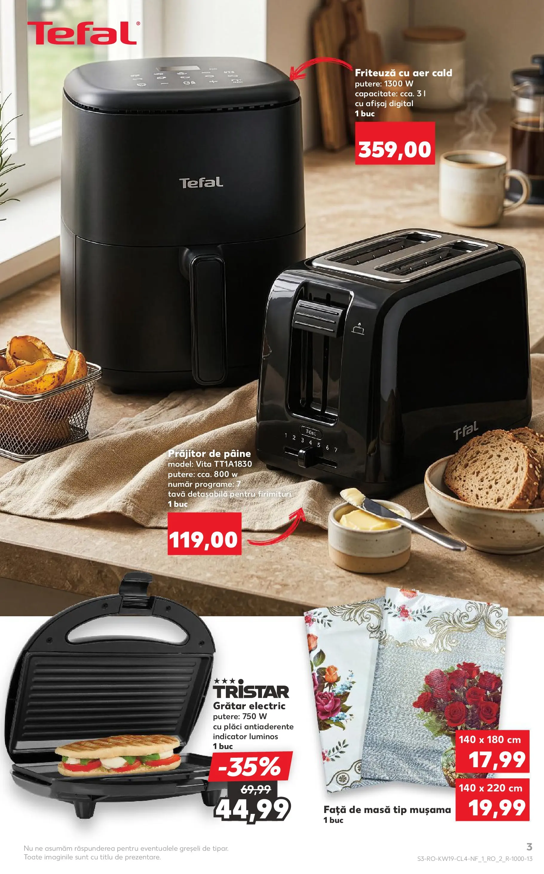 Kaufland Viseu de Sus 05.05.2026 - Revista si Oferta | Pagină: 3 | Produse: Grill, Toaster, Friteuză, Masă