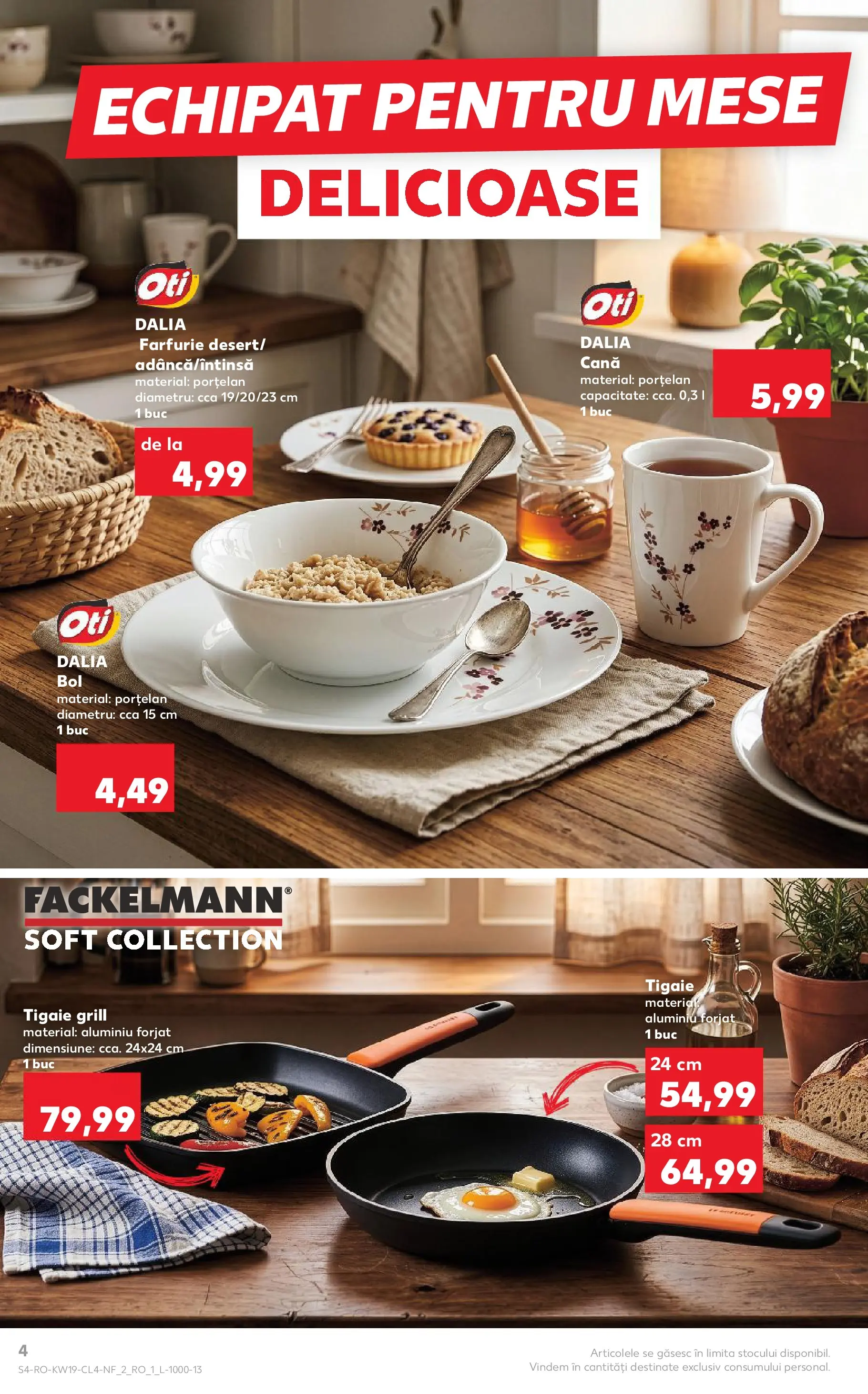 Kaufland Viseu de Sus 05.05.2026 - Revista si Oferta | Pagină: 4 | Produse: Tigaie, Grill, Bol, Farfurie