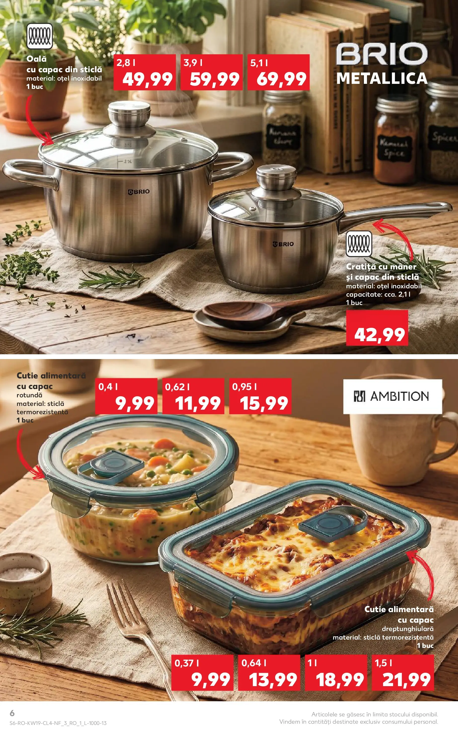 Kaufland Viseu de Sus 05.05.2026 - Revista si Oferta | Pagină: 6 | Produse: Cratiță, Oală, Mâner, Cutie