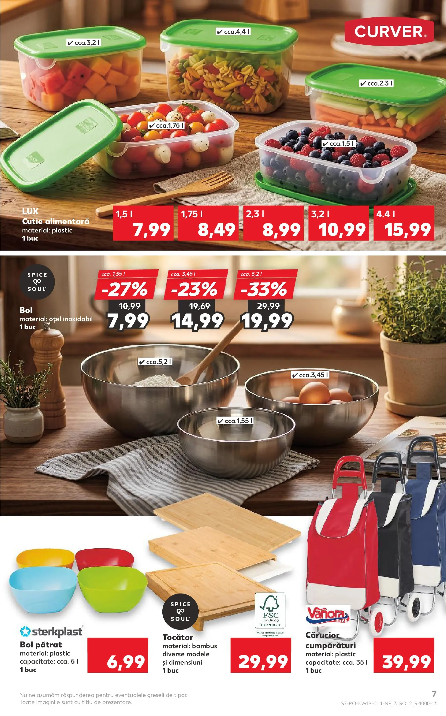 Kaufland Viseu de Sus 05.05.2026 - Revista si Oferta | Pagină: 7 | Produse: Bol, Cutie, Tocător