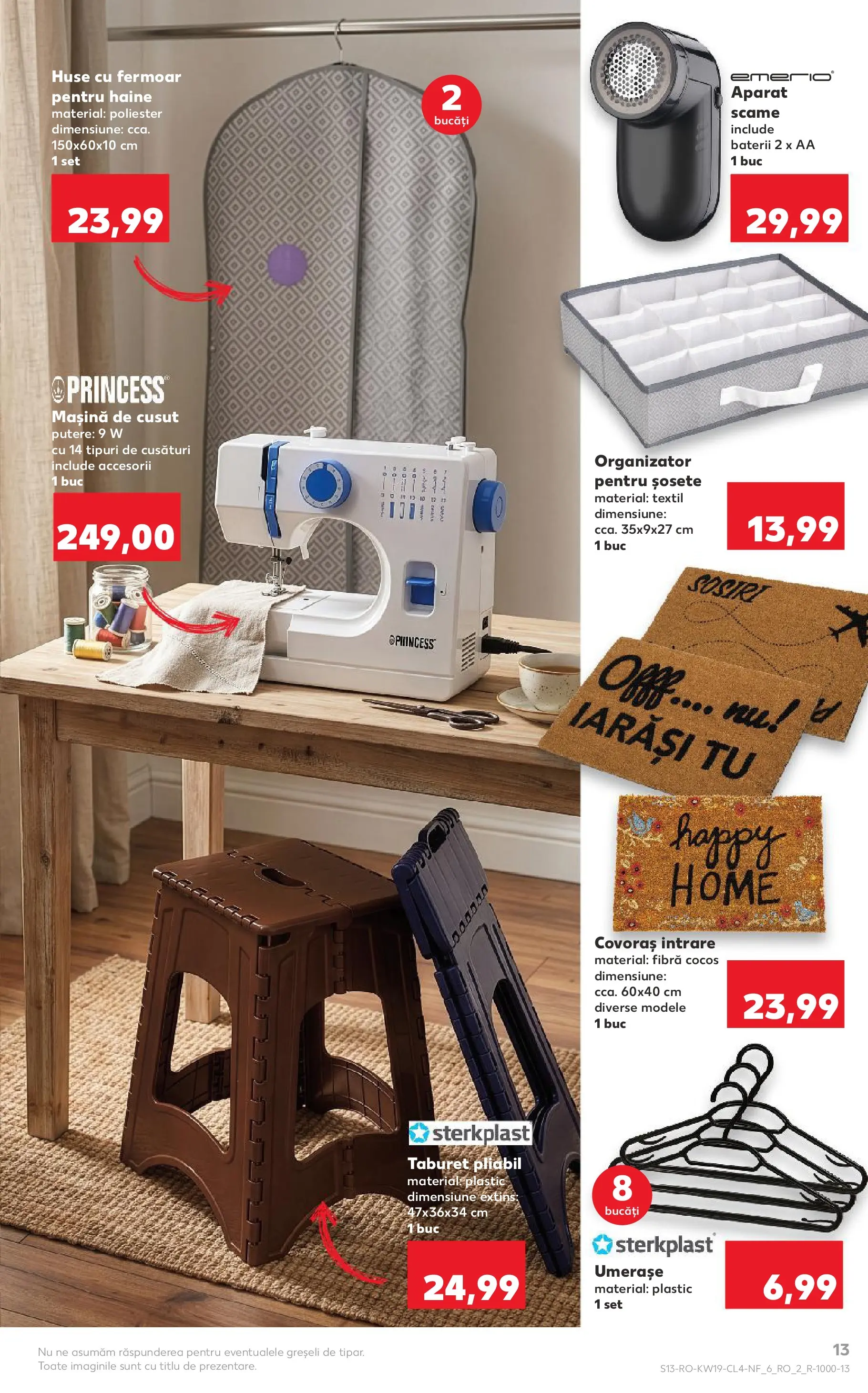 Kaufland Viseu de Sus 05.05.2026 - Revista si Oferta | Pagină: 13 | Produse: Taburet, Baterii, Haine, Șosete