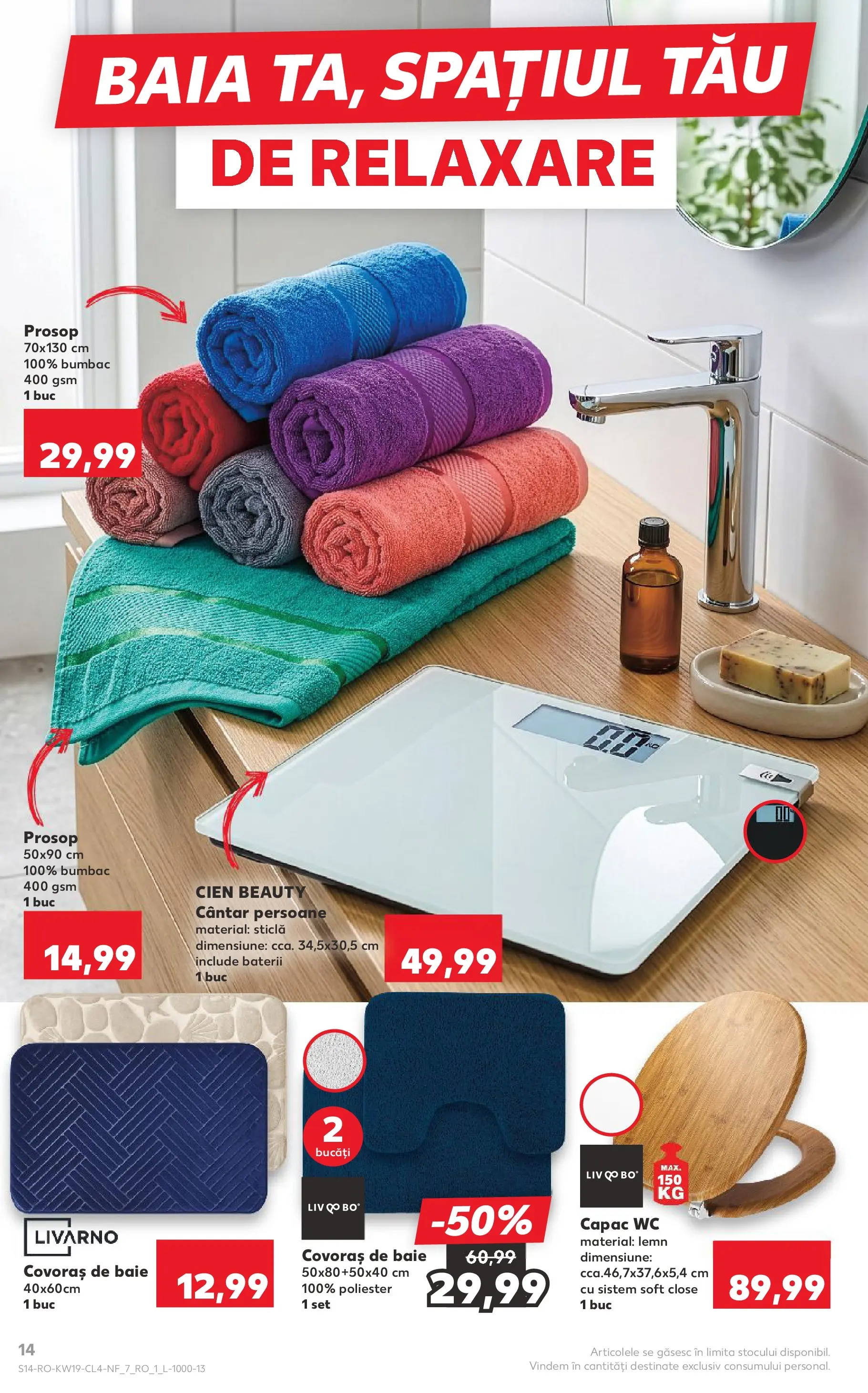 Kaufland Viseu de Sus 05.05.2026 - Revista si Oferta | Pagină: 14 | Produse: Cântar, Baterii, Covoraș de baie