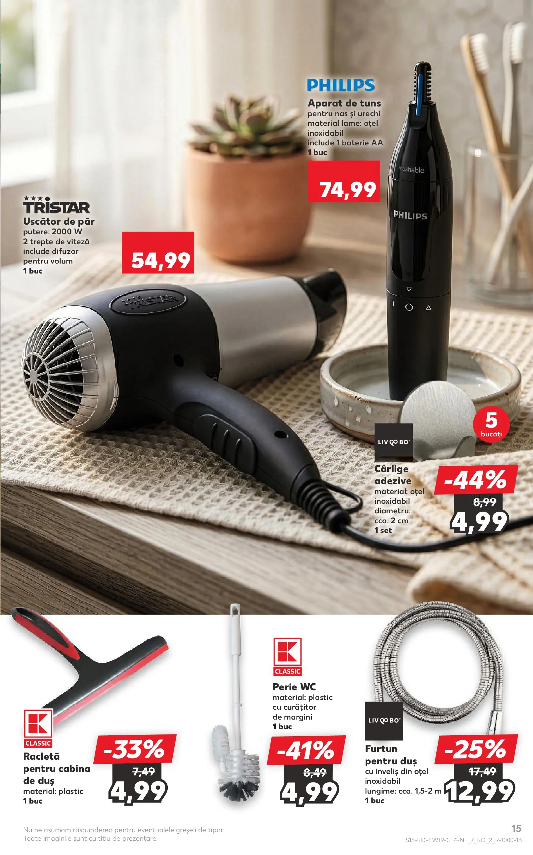 Kaufland Viseu de Sus 05.05.2026 - Revista si Oferta | Pagină: 15 | Produse: Trimmer, Uscător, Duș, Perie