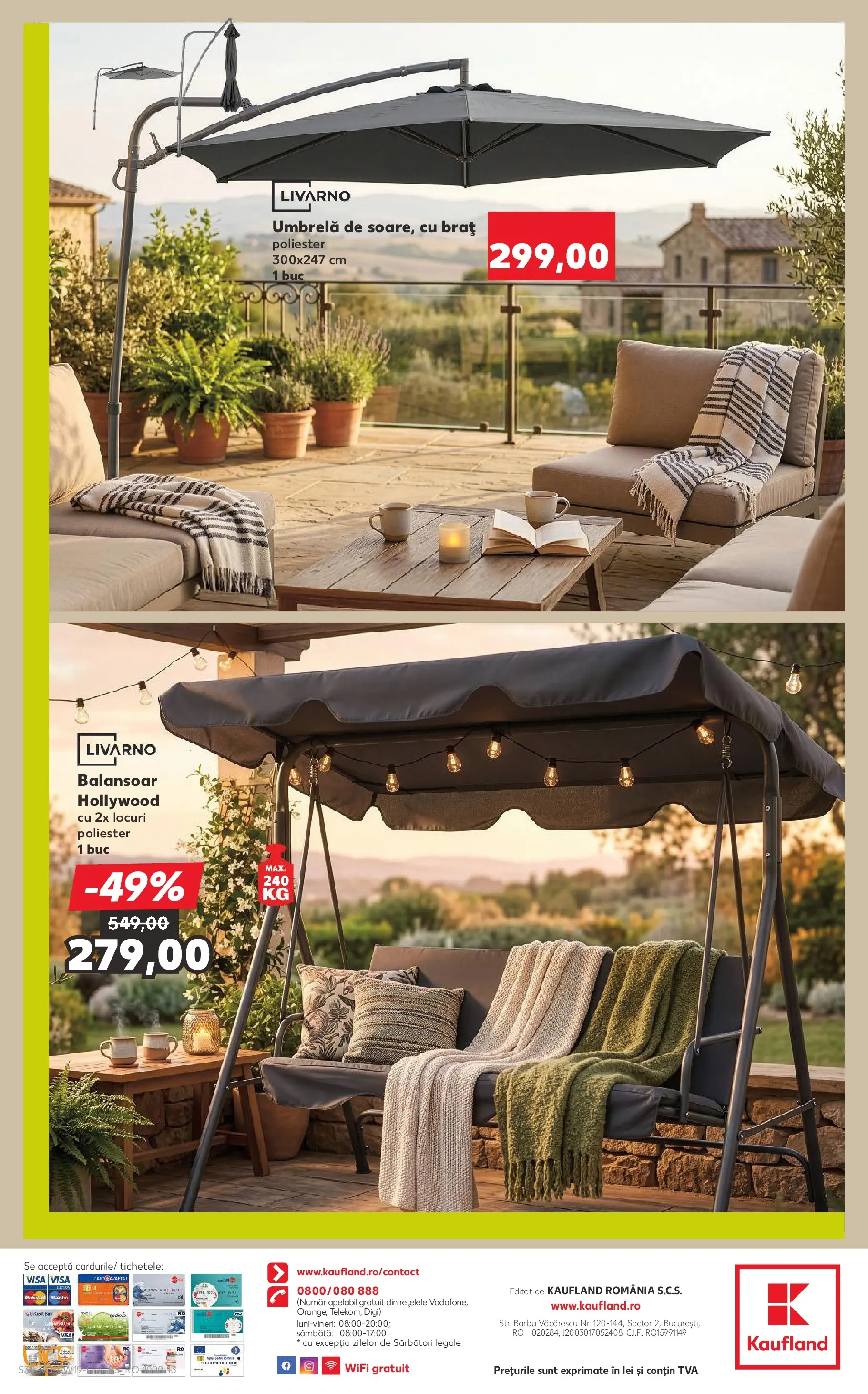 Kaufland Viseu de Sus 05.05.2026 - Revista si Oferta | Pagină: 30 | Produse: Umbrelă, Balansoar